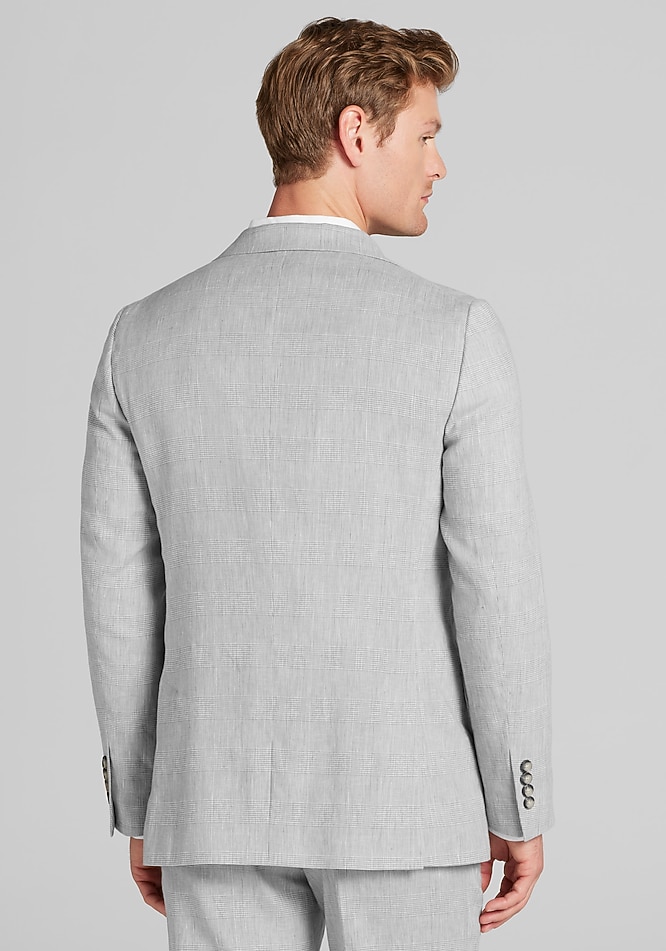 Jos. A. Bank Slim Fit Comfort Stretch Linen Blend Plaid Suit