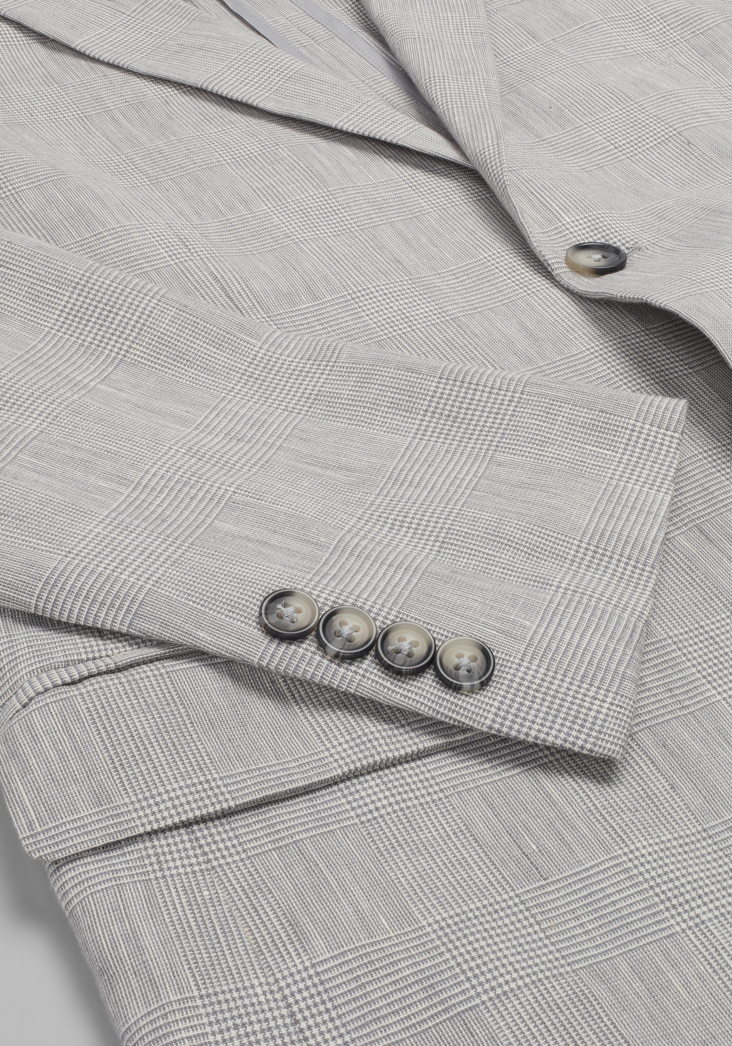 Jos. A. Bank Slim Fit Comfort Stretch Linen Blend Plaid Suit Separate Jacket