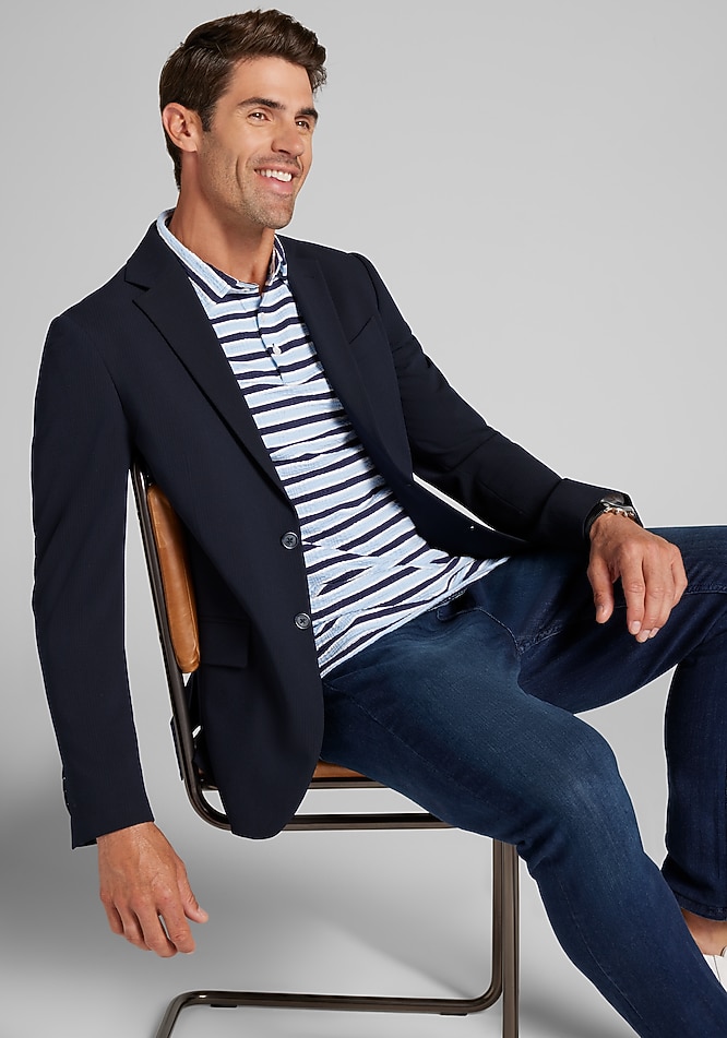 Jos. A. Bank Tailored Fit Comfort Stretch Seersucker Suit Separate