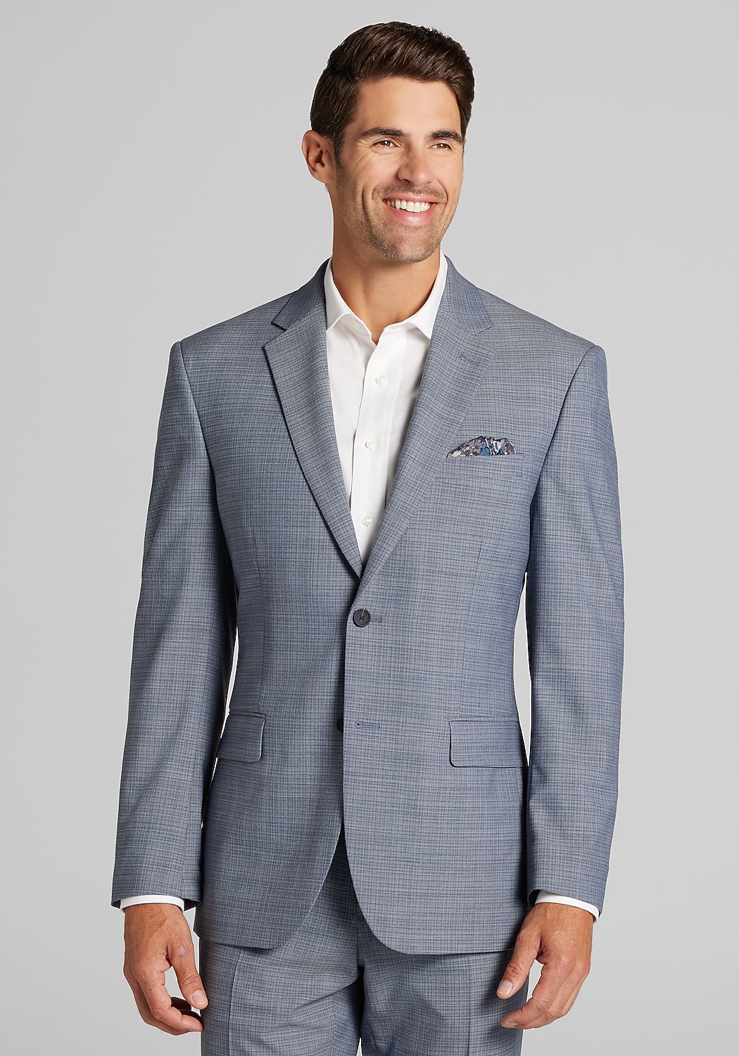 Traveler&reg; COOL<i>MOTION</i> Tailored Fit Mini Plaid Suit Separates Jacket