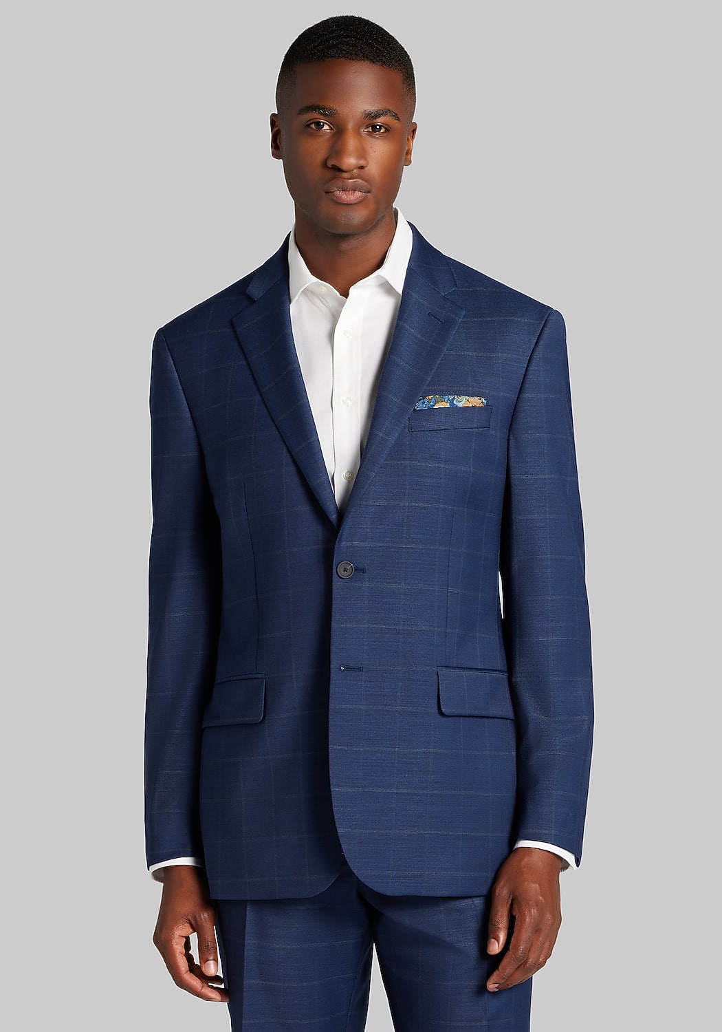 Traveler&reg; COOL<i>MOTION</i> Tailored Fit Windowpane Suit Separates Jacket