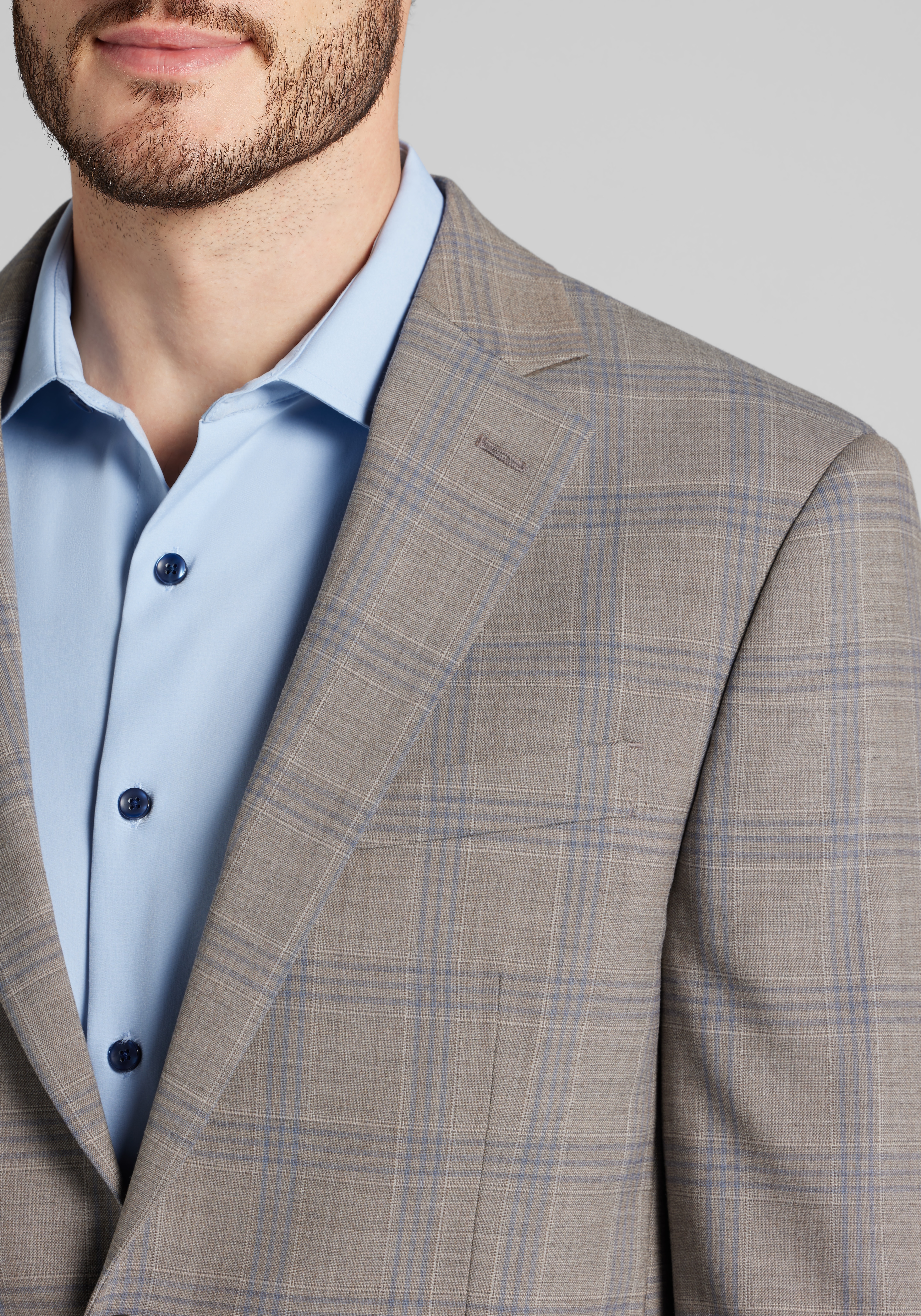 Traveler® COOLMOTION Slim Fit Plaid Suit Separate Jacket - Big & Tall