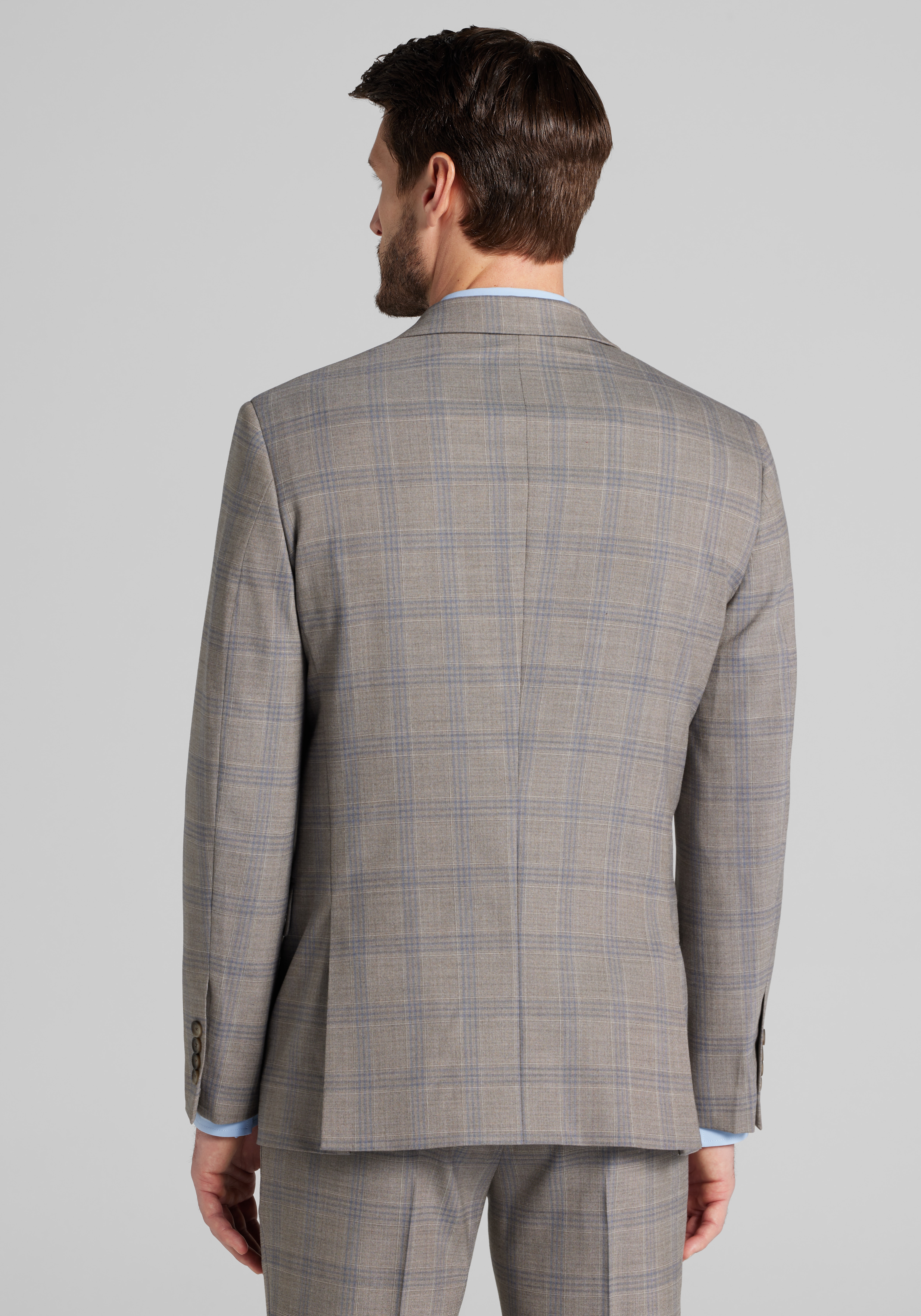 Traveler® COOLMOTION Slim Fit Plaid Suit Separate Jacket - Big & Tall