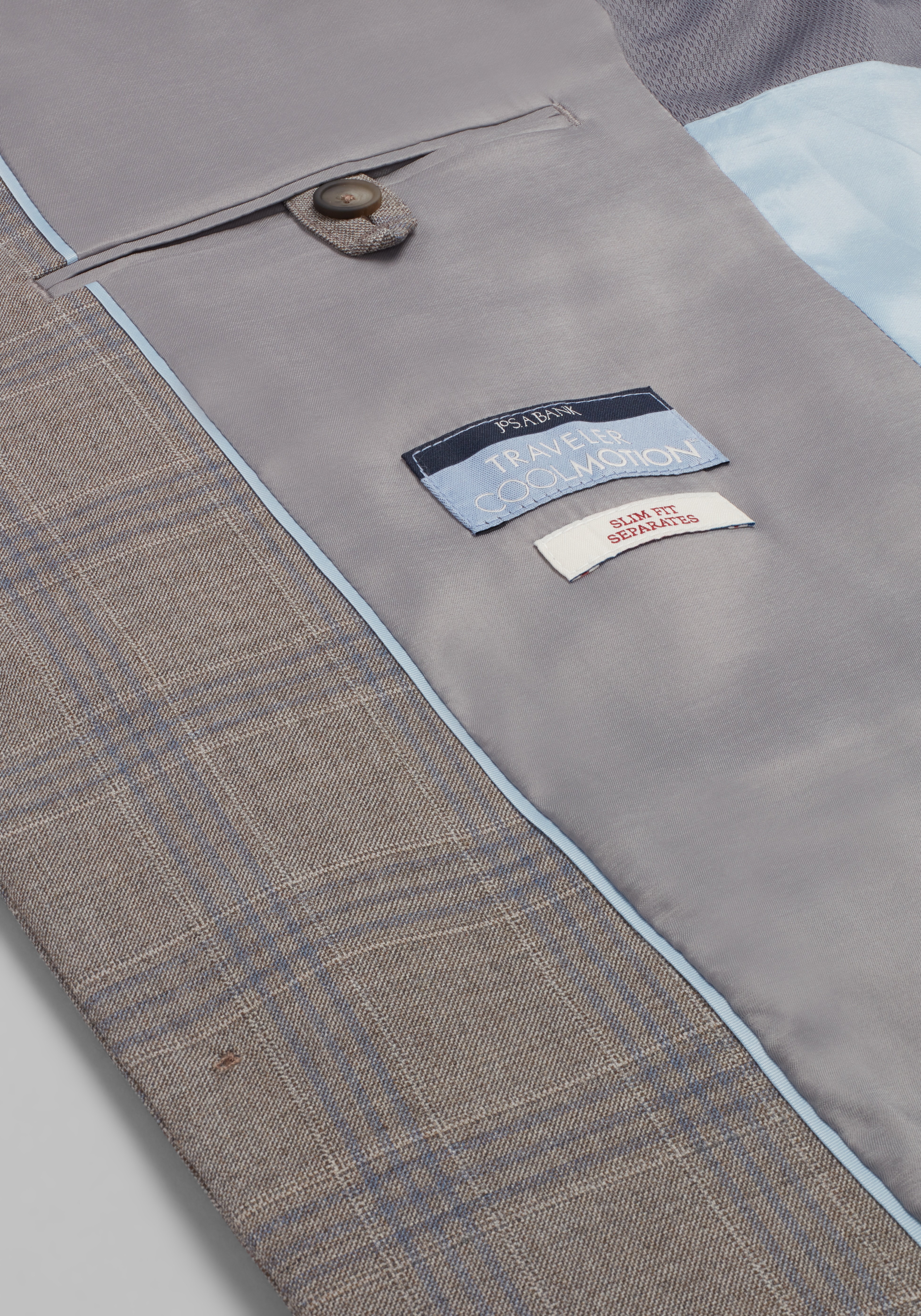 Traveler® COOLMOTION Slim Fit Plaid Suit Separate Jacket - Big & Tall