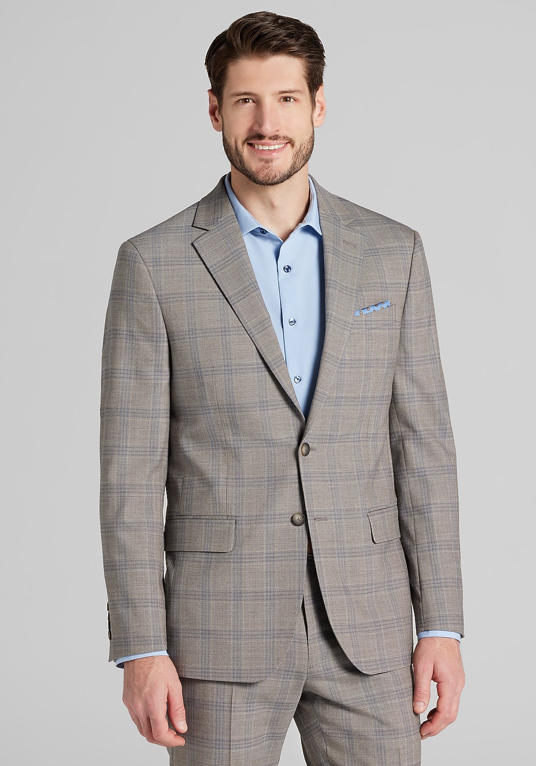 Traveler® COOLMOTION Slim Fit Plaid Suit Separate Jacket