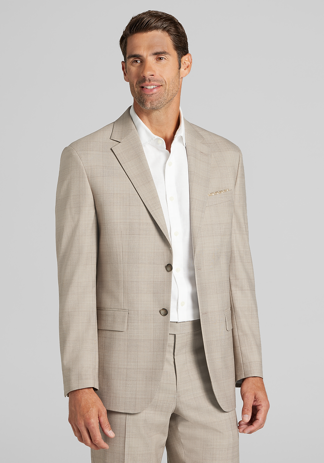 Traveler&reg; COOL<i>MOTION</i> Tailored Fit Plaid Suit Jacket