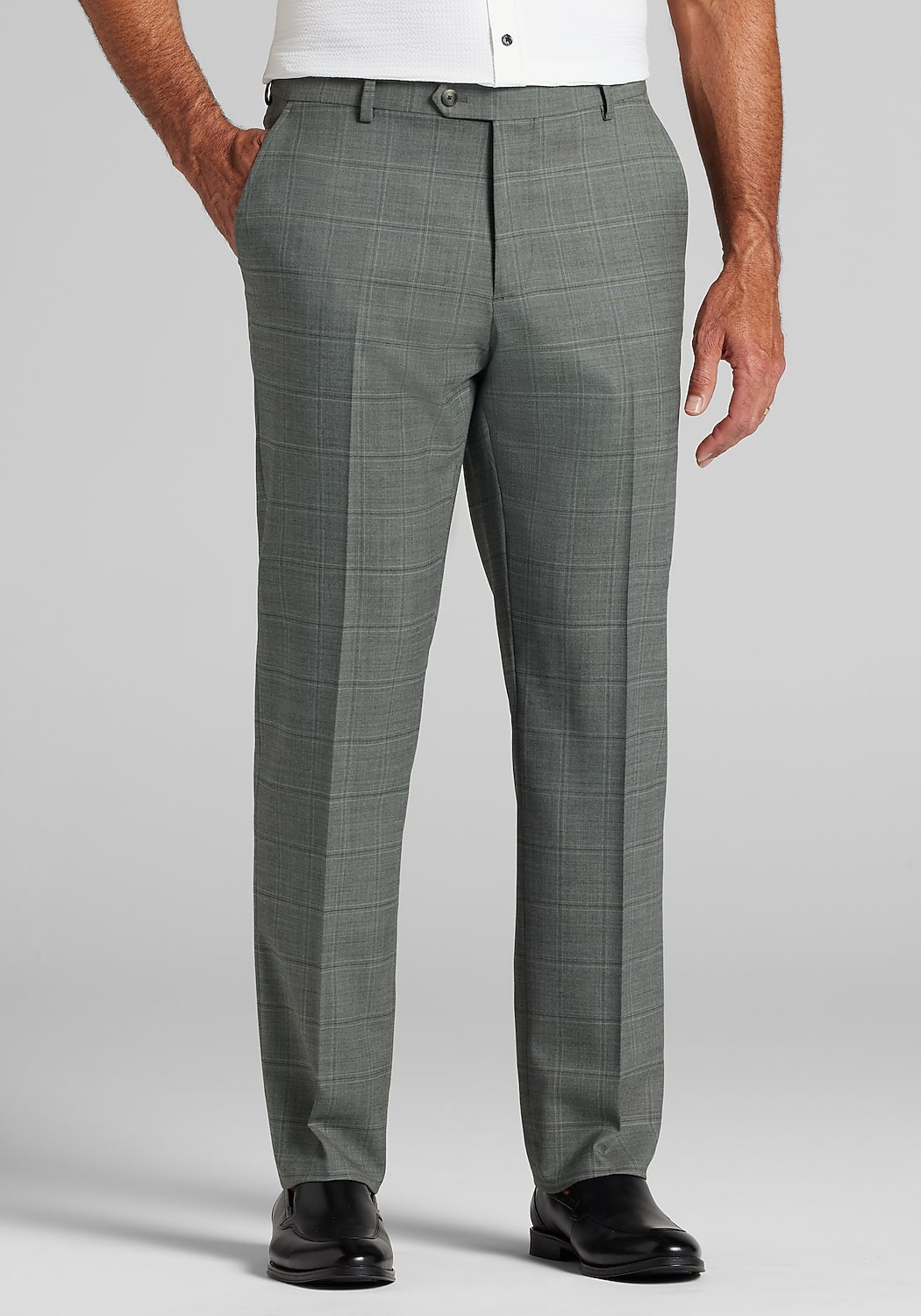 Traveler&reg; COOL<i>MOTION</i> Tailored Fit Windowpane Suit Separate Pants