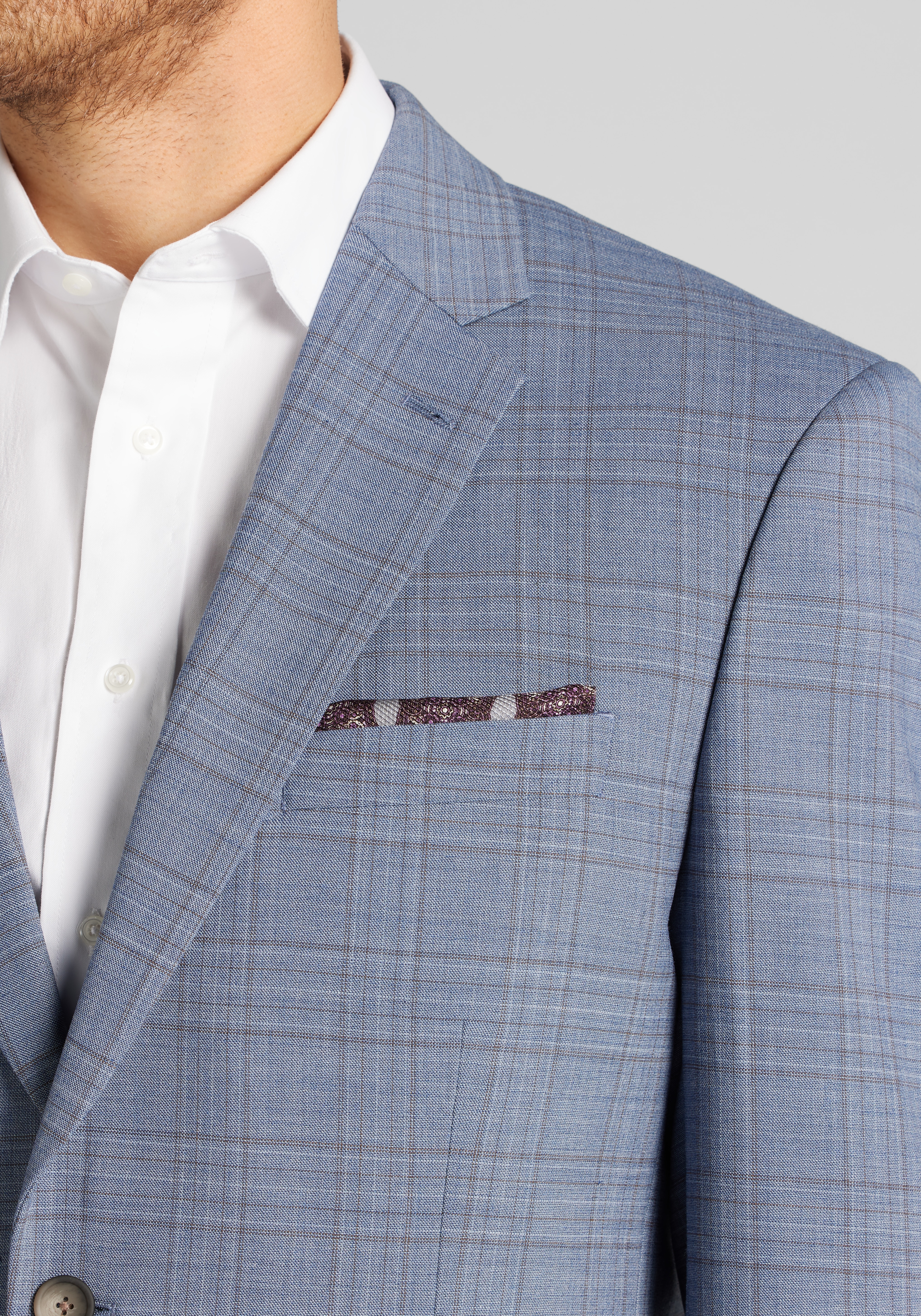 Traveler® COOLMOTION Traditional Fit Plaid Suit Separates Jacket