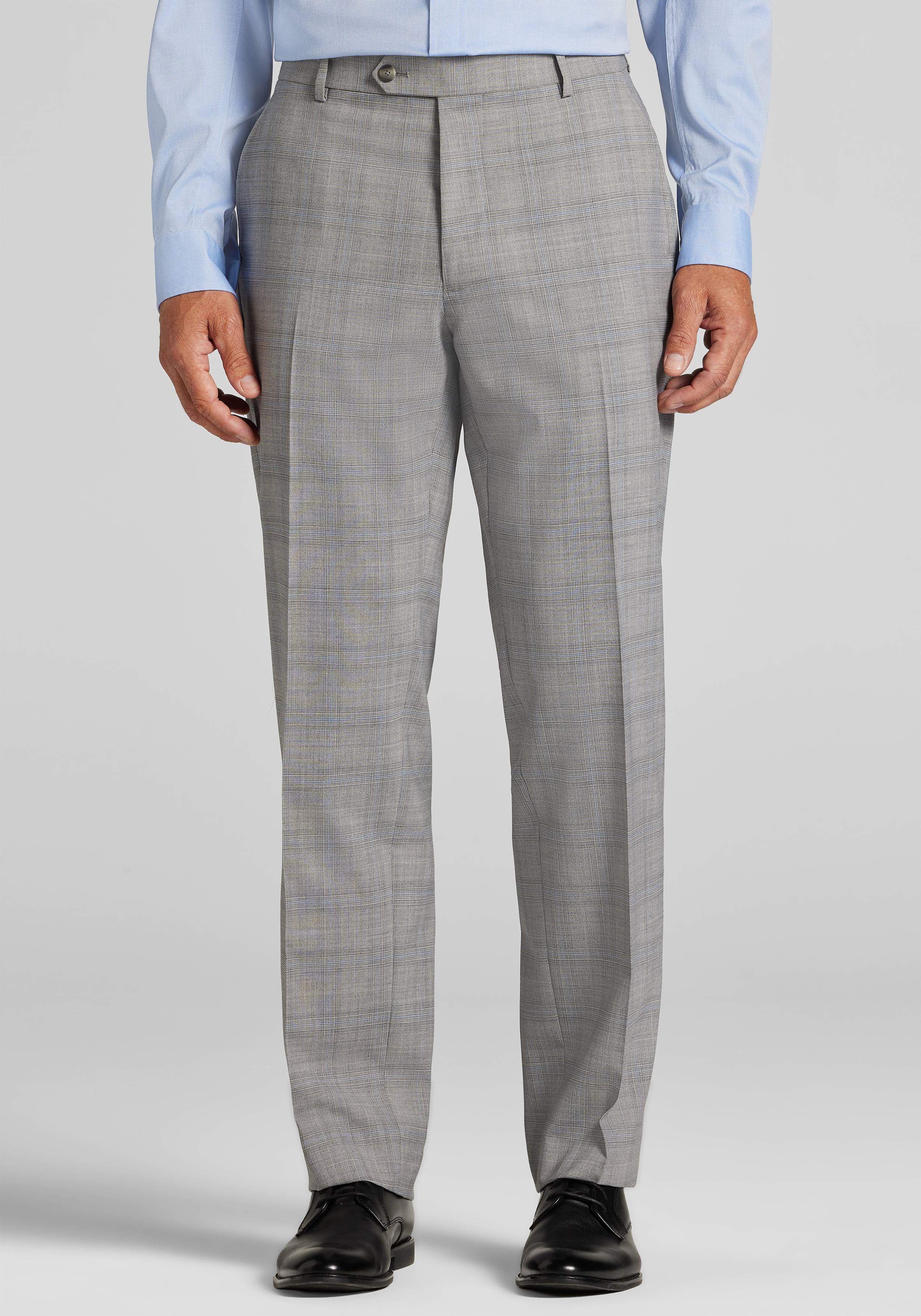 Men's FLYOUT_CATEGORY, Traveler&reg; COOL<i>MOTION</i> Tailored Fit Plaid Suit Separates Pants - Big & Tall - Jos A Bank