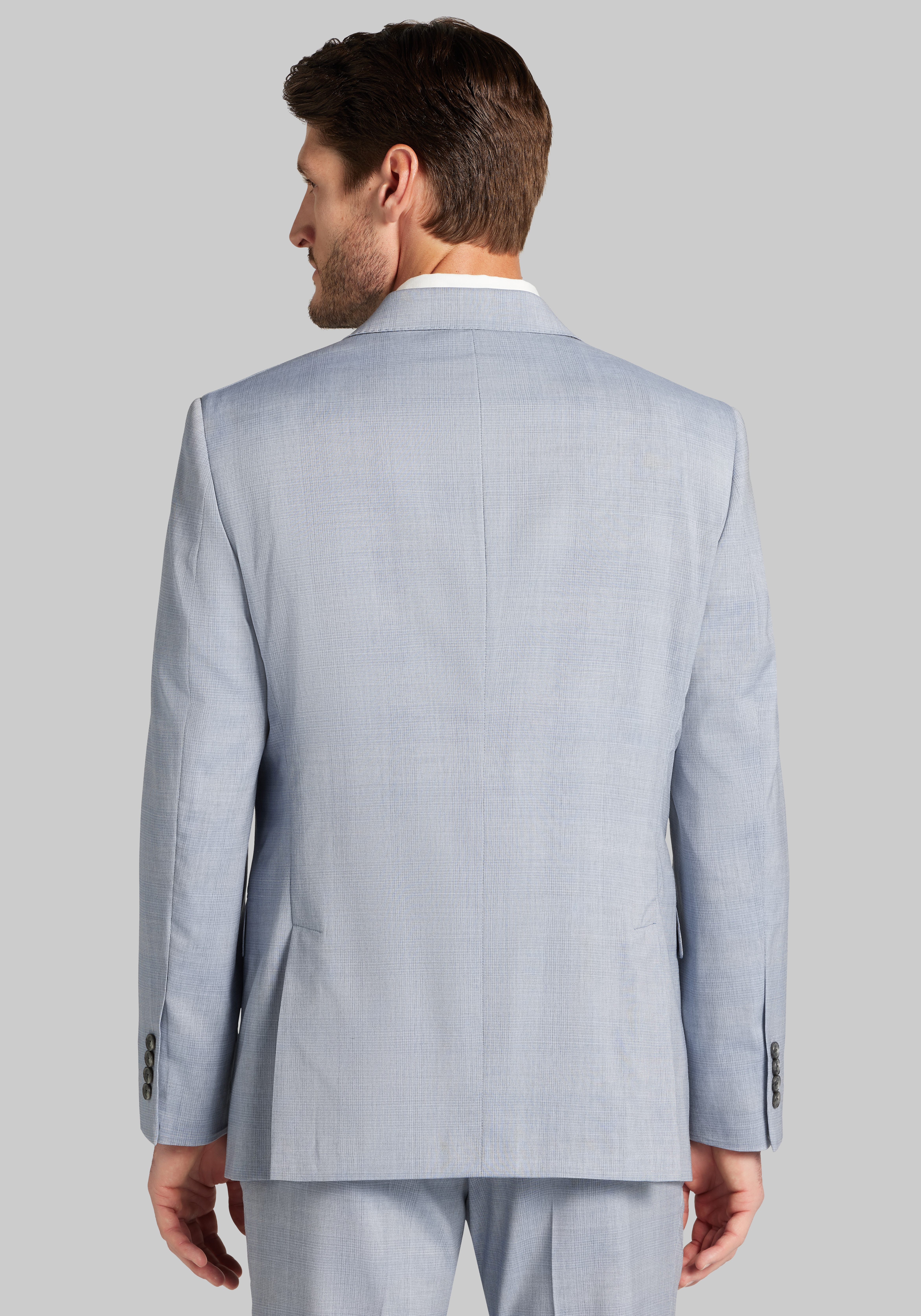 Reserve Collection Slim Fit 100% Italian Wool Plaid Suit Separates Jacket