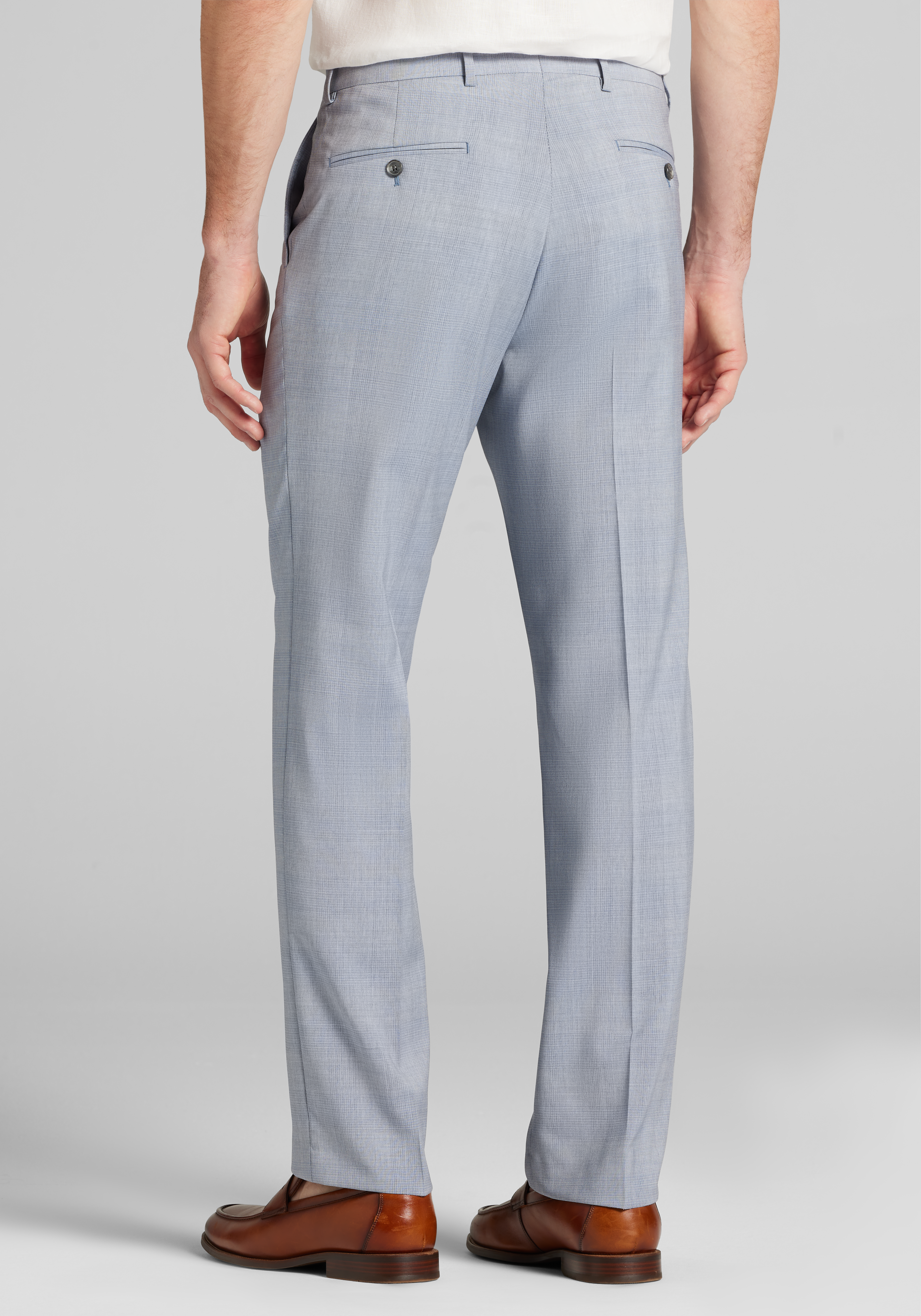 Reserve Collection Tailored Fit Plaid Italian Wool Suit Separate Pants