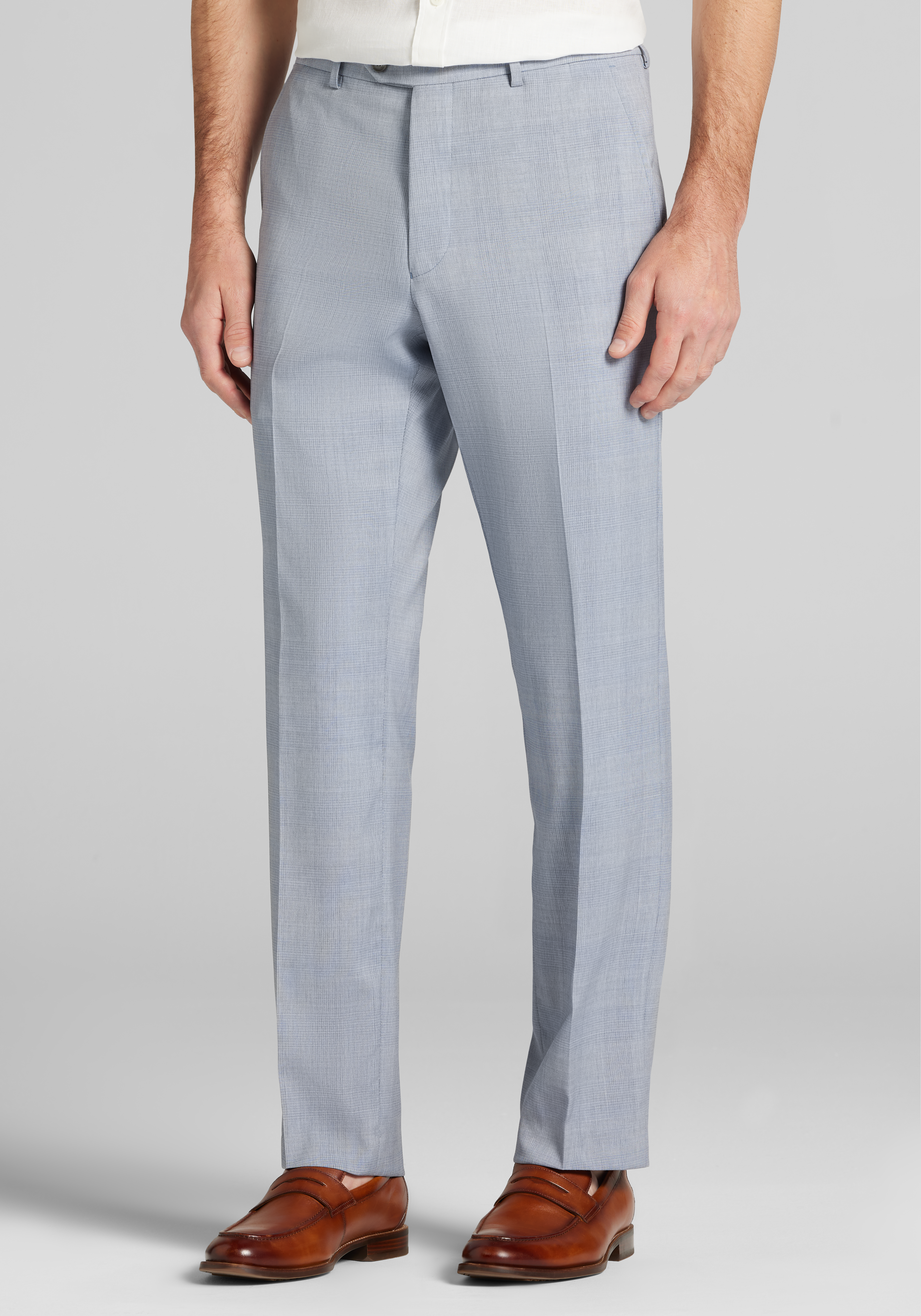 Reserve Collection Tailored Fit Plaid Italian Wool Suit Separate Pants CLEARANCE