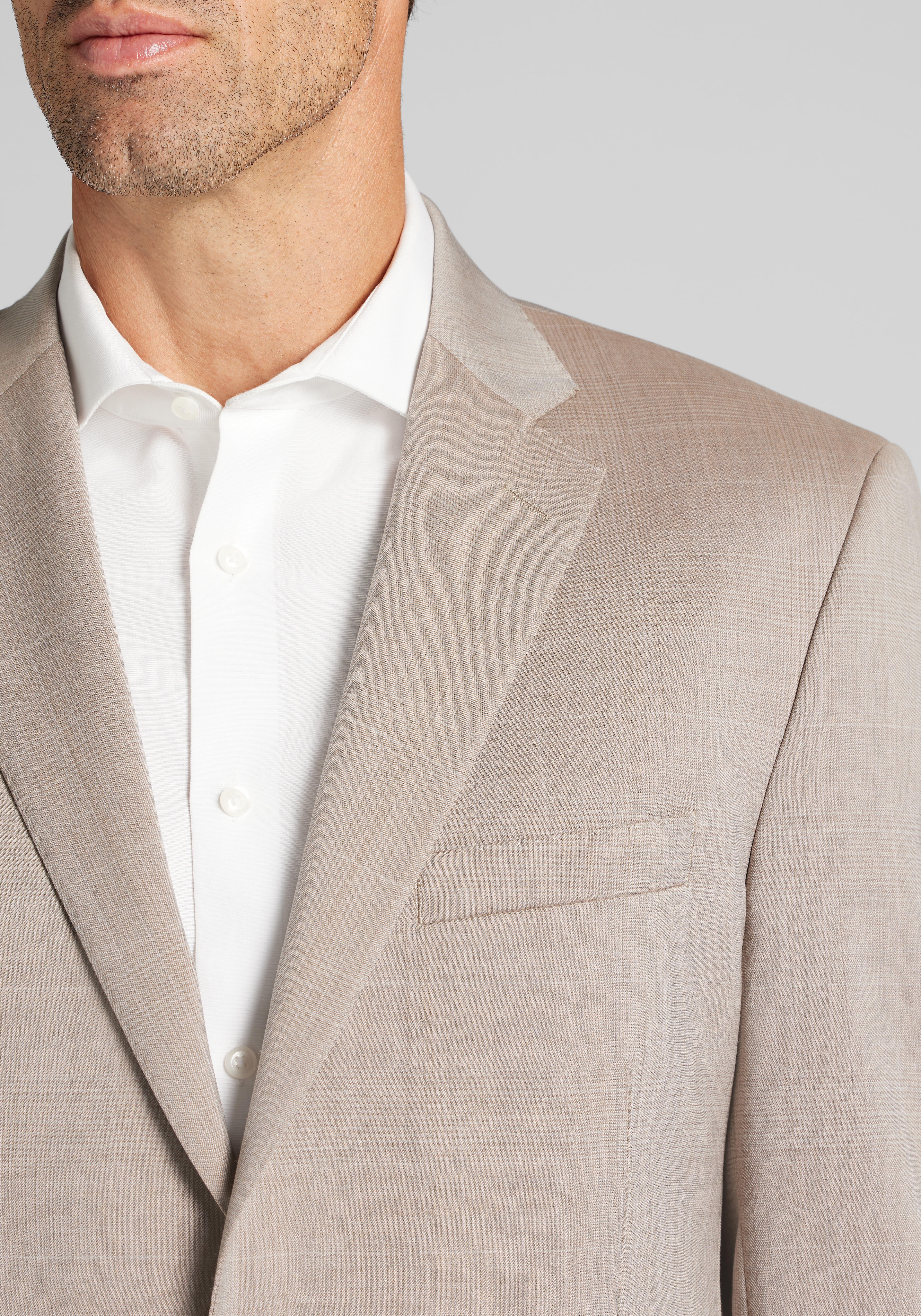Reserve Collection Traditional Fit Plaid Italian Wool Suit Jacket