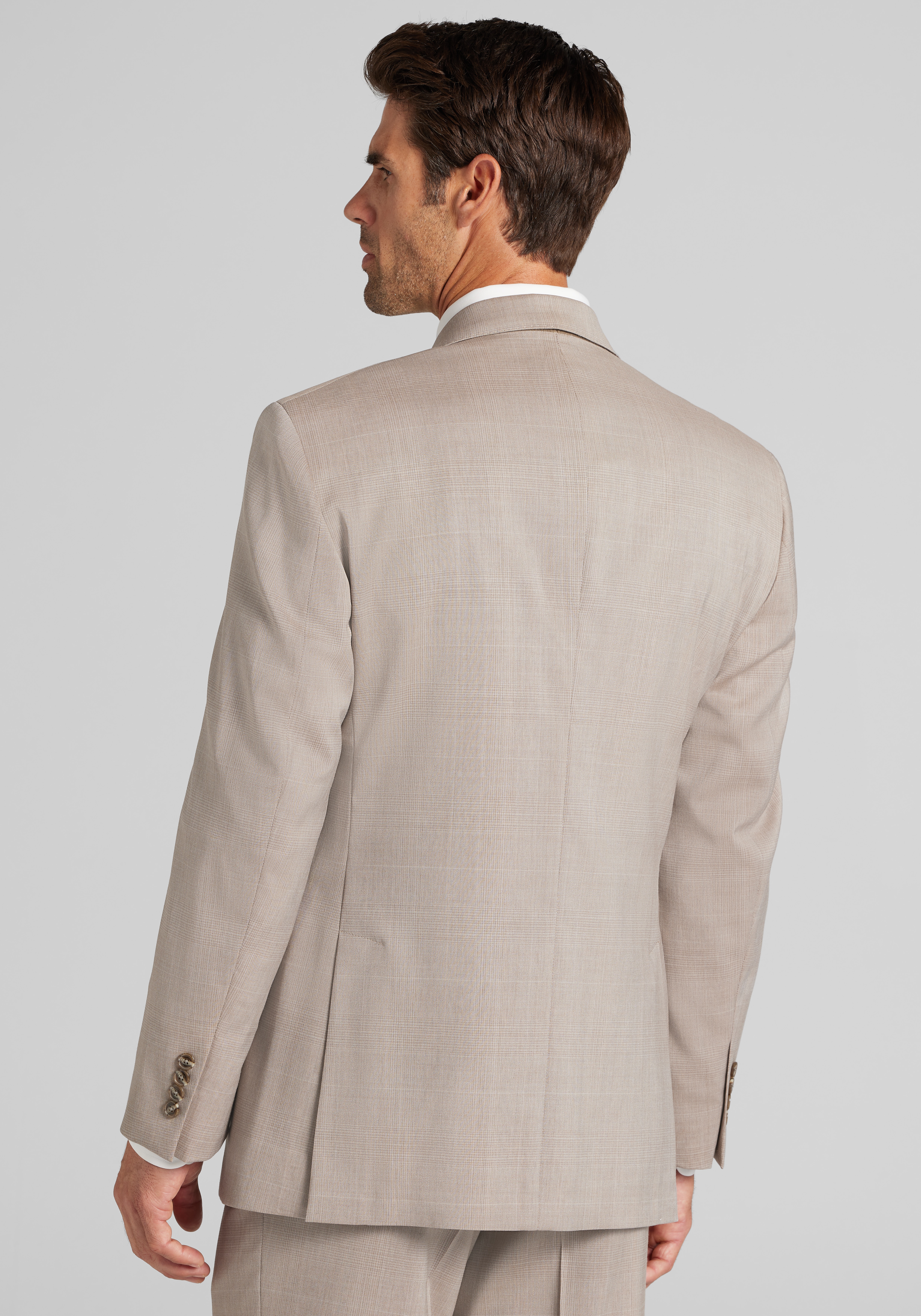 Reserve Collection Traditional Fit Plaid Italian Wool Suit Jacket