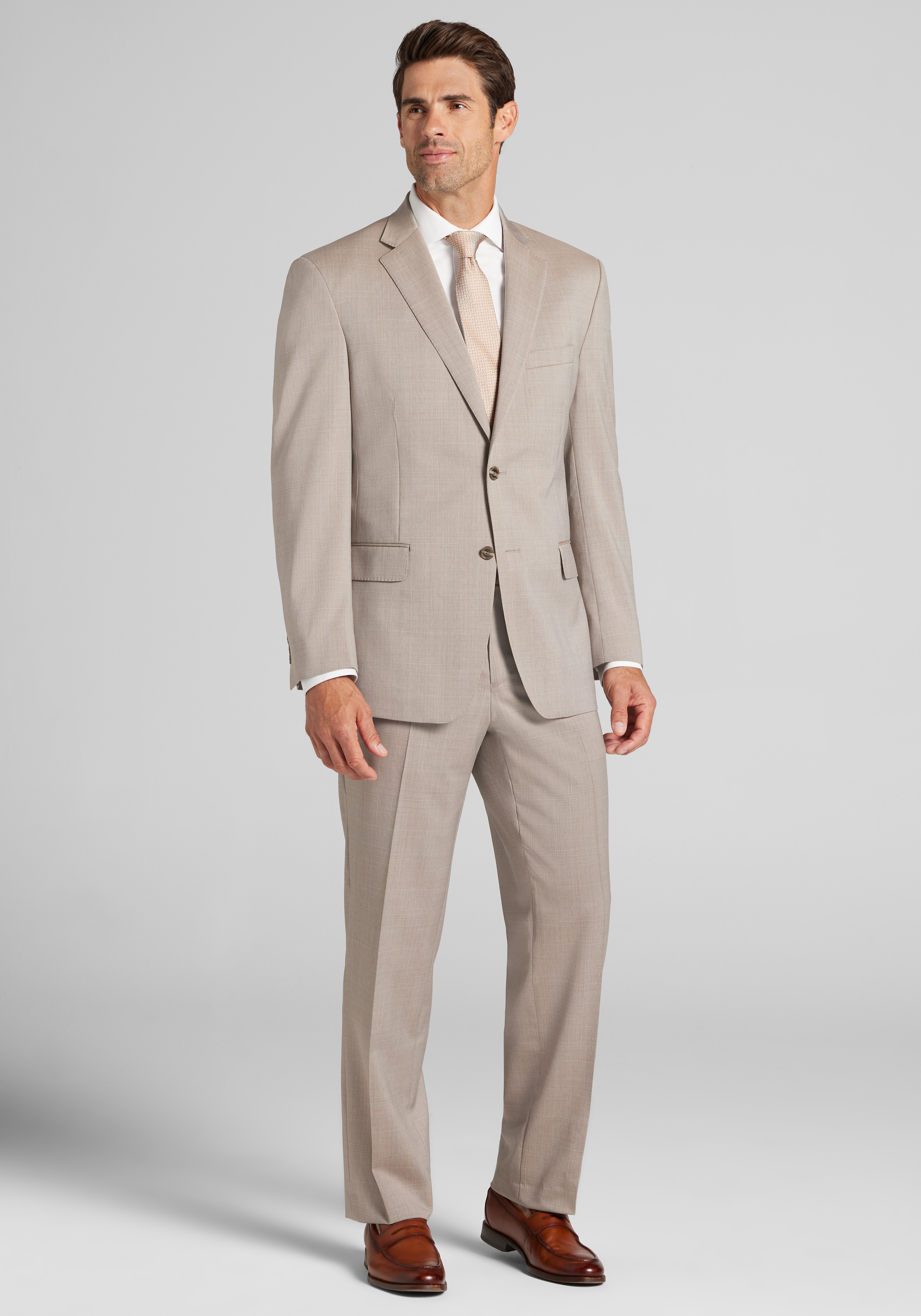 Reserve Collection Traditional Fit Plaid Italian Wool Suit Jacket
