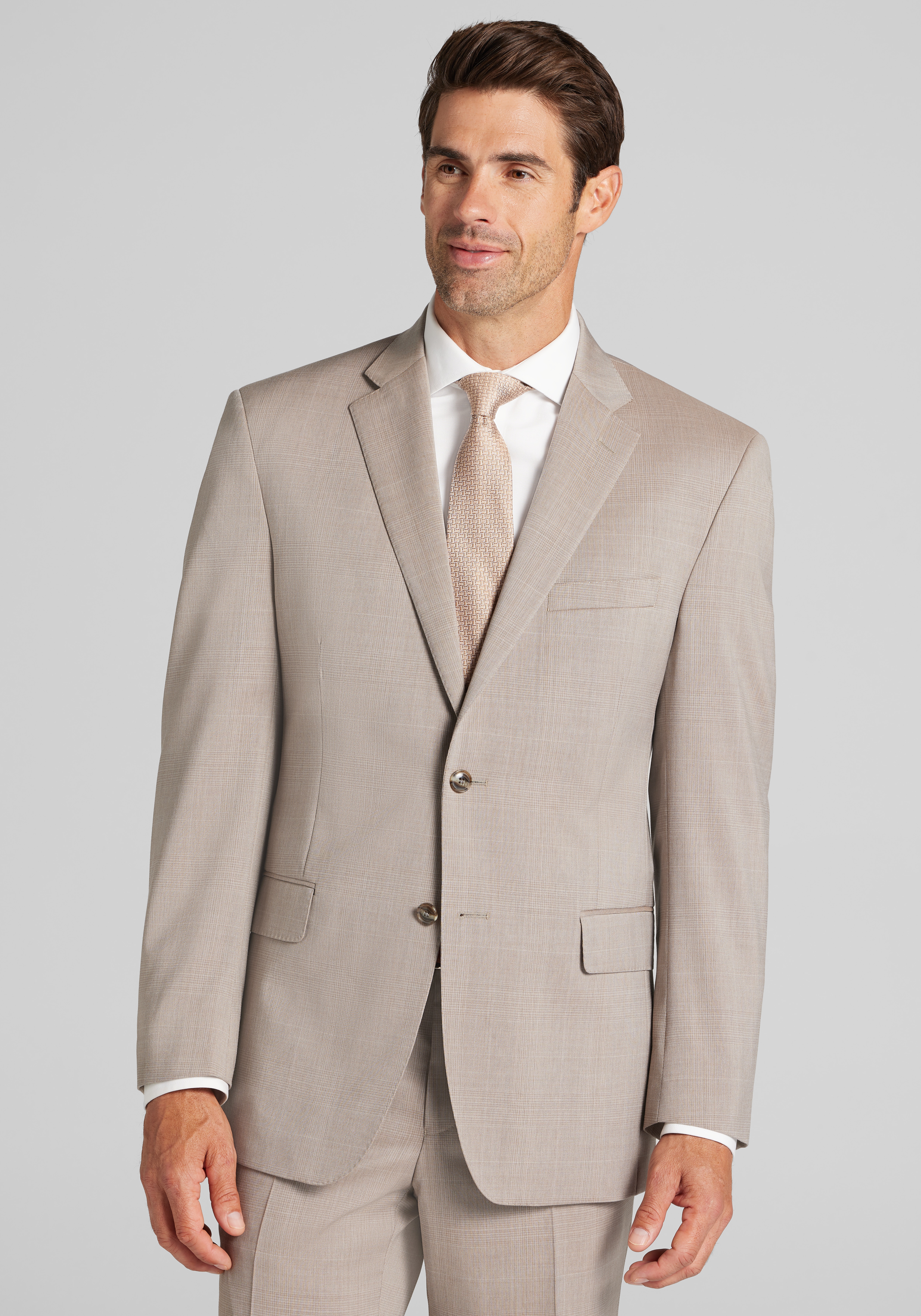 Men's Suits, Reserve Collection Traditional Fit Plaid Italian Wool Suit Jacket - Jos A Bank