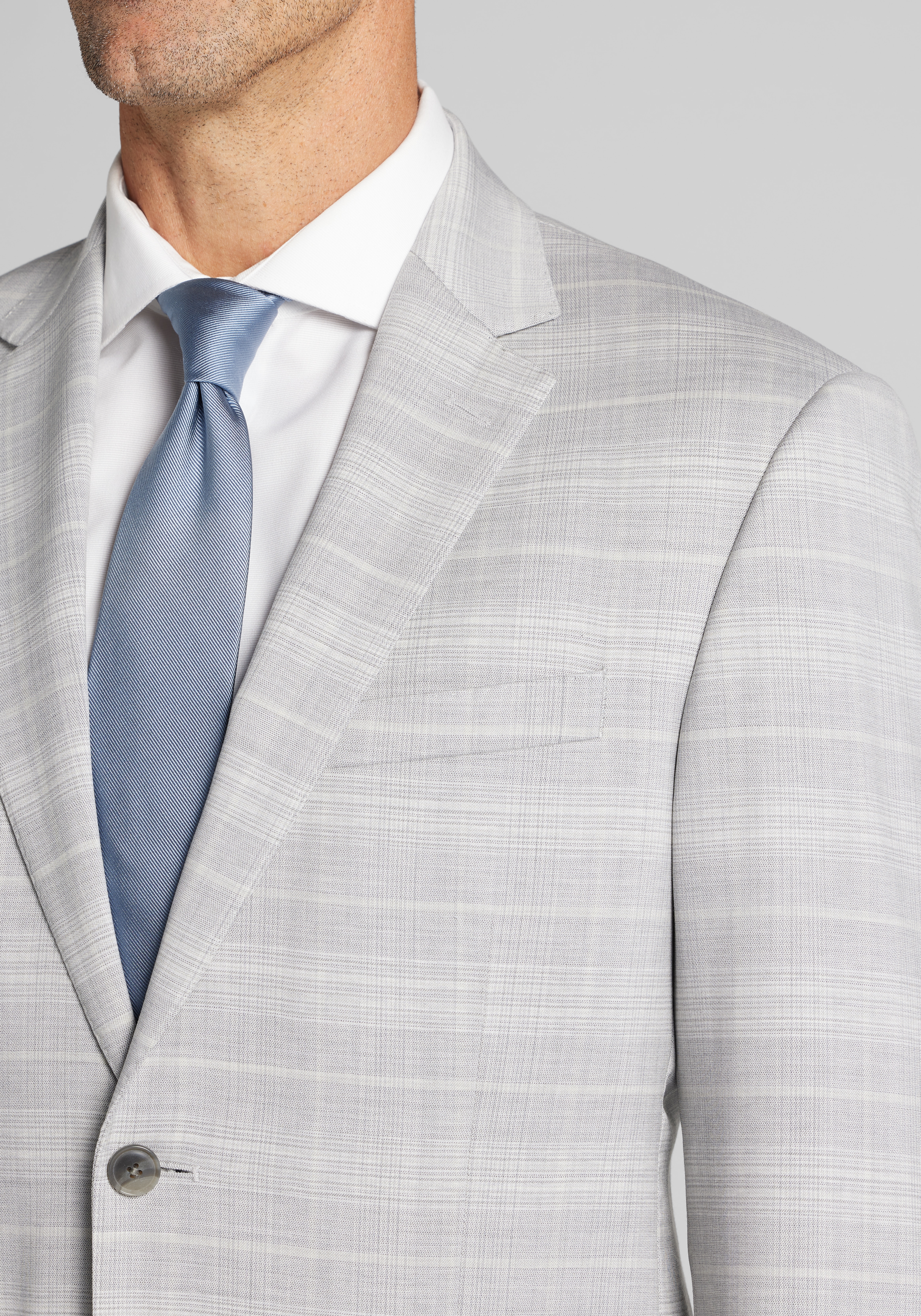 Reserve Collection Tailored Fit Plaid Italian Wool Suit Jacket