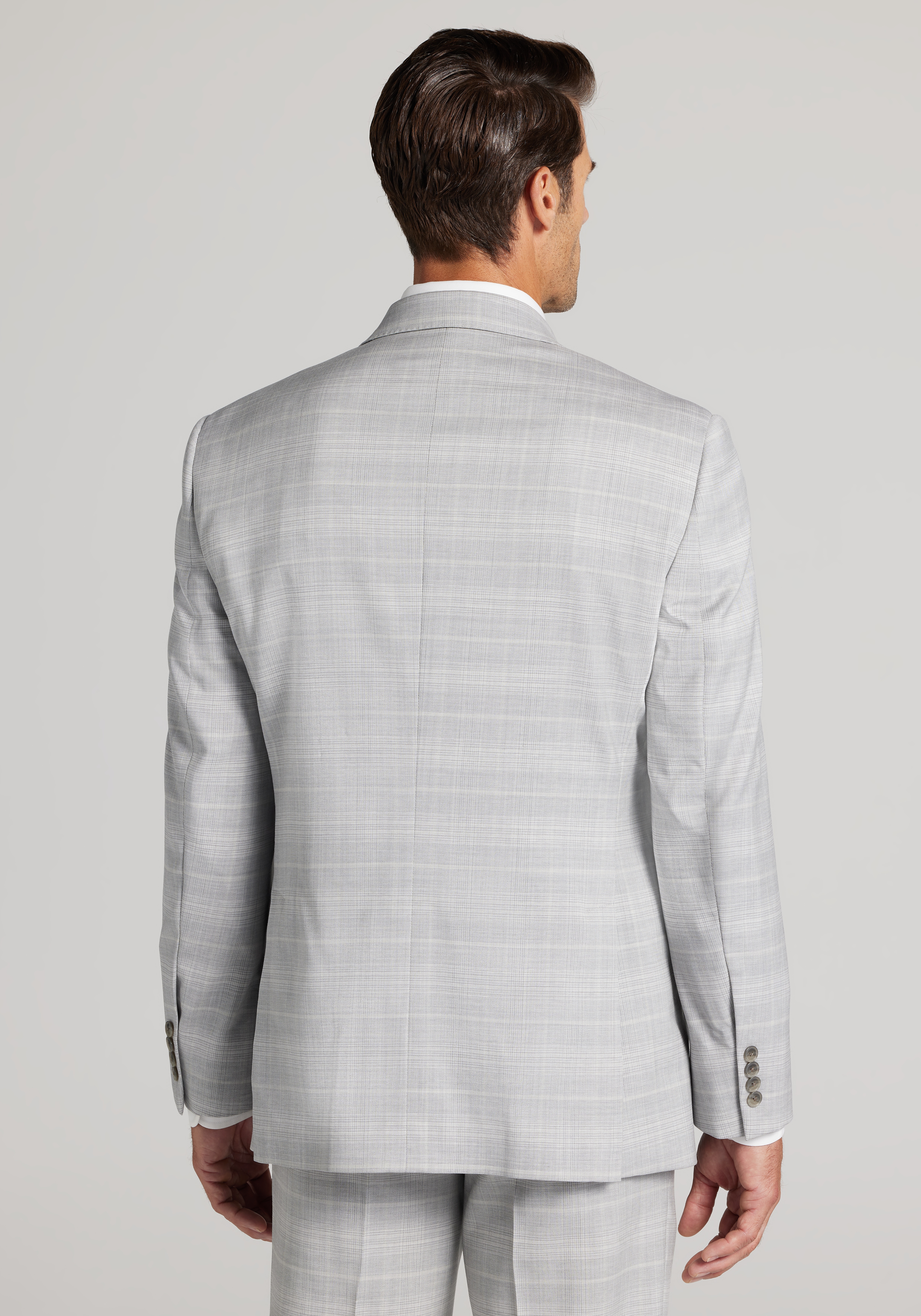 Reserve Collection Tailored Fit Plaid Italian Wool Suit Jacket