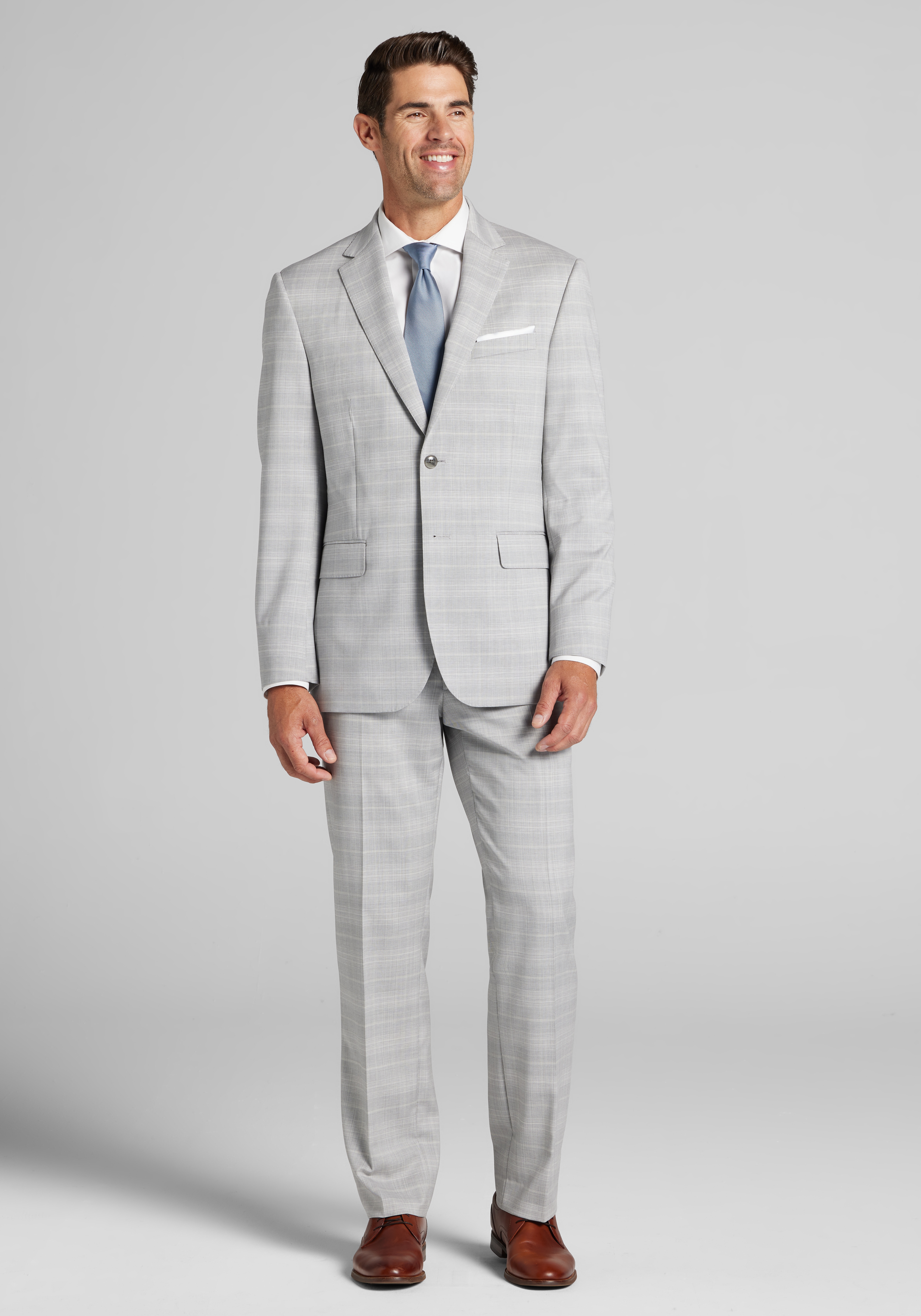 Reserve Collection Tailored Fit Plaid Italian Wool Suit Jacket