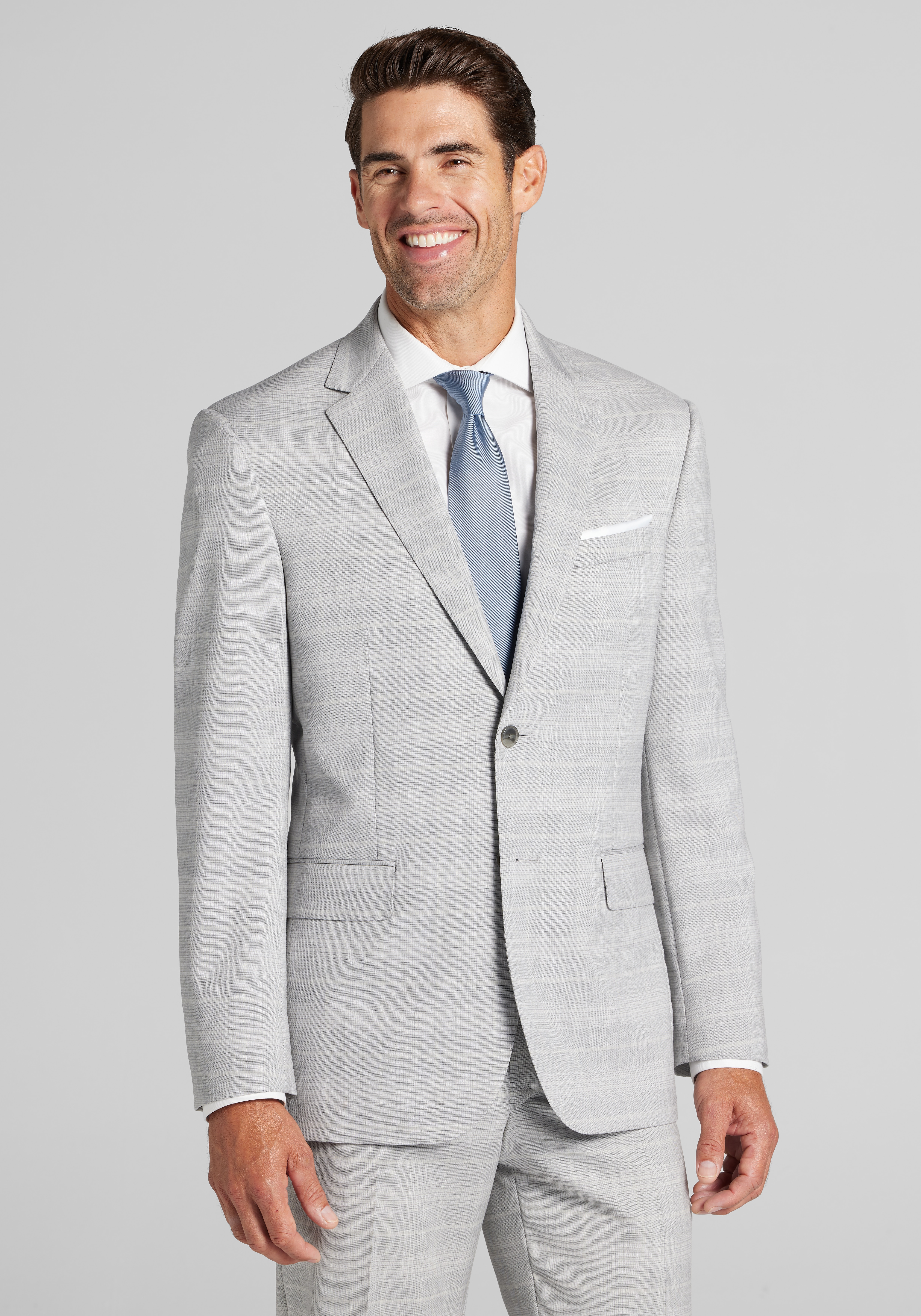 Men's FLYOUT_COLLECTION, RESERVE TF 100% ITAILIAN WOOL PLAID SUIT BT - Jos A Bank