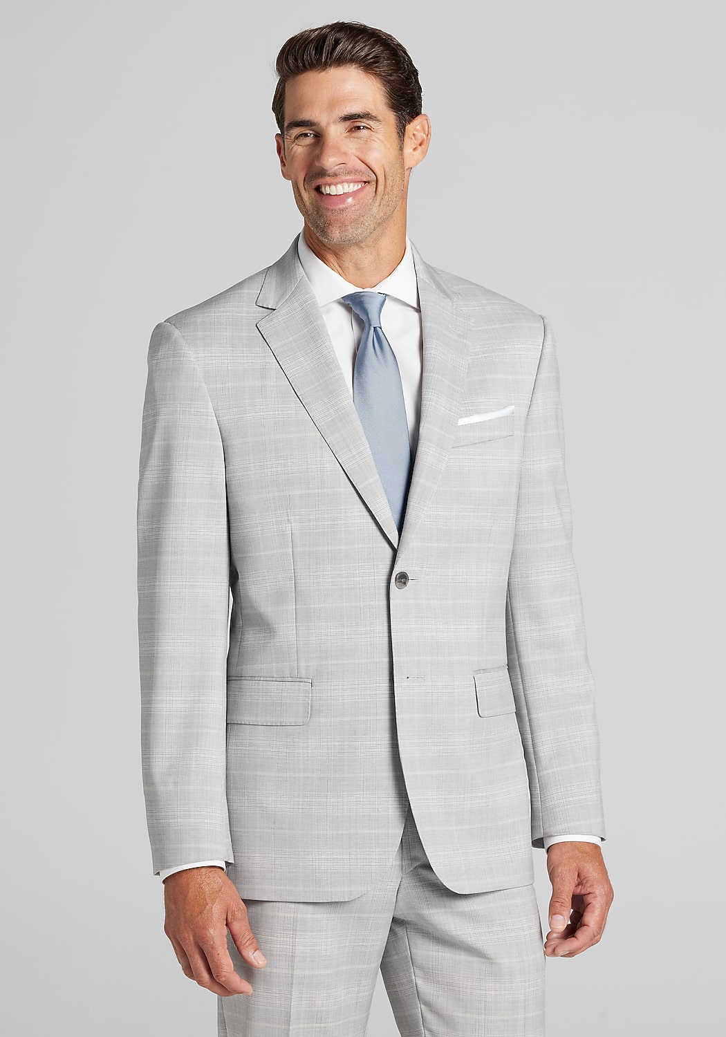 Reserve Collection Tailored Fit Plaid Italian Wool Suit Jacket