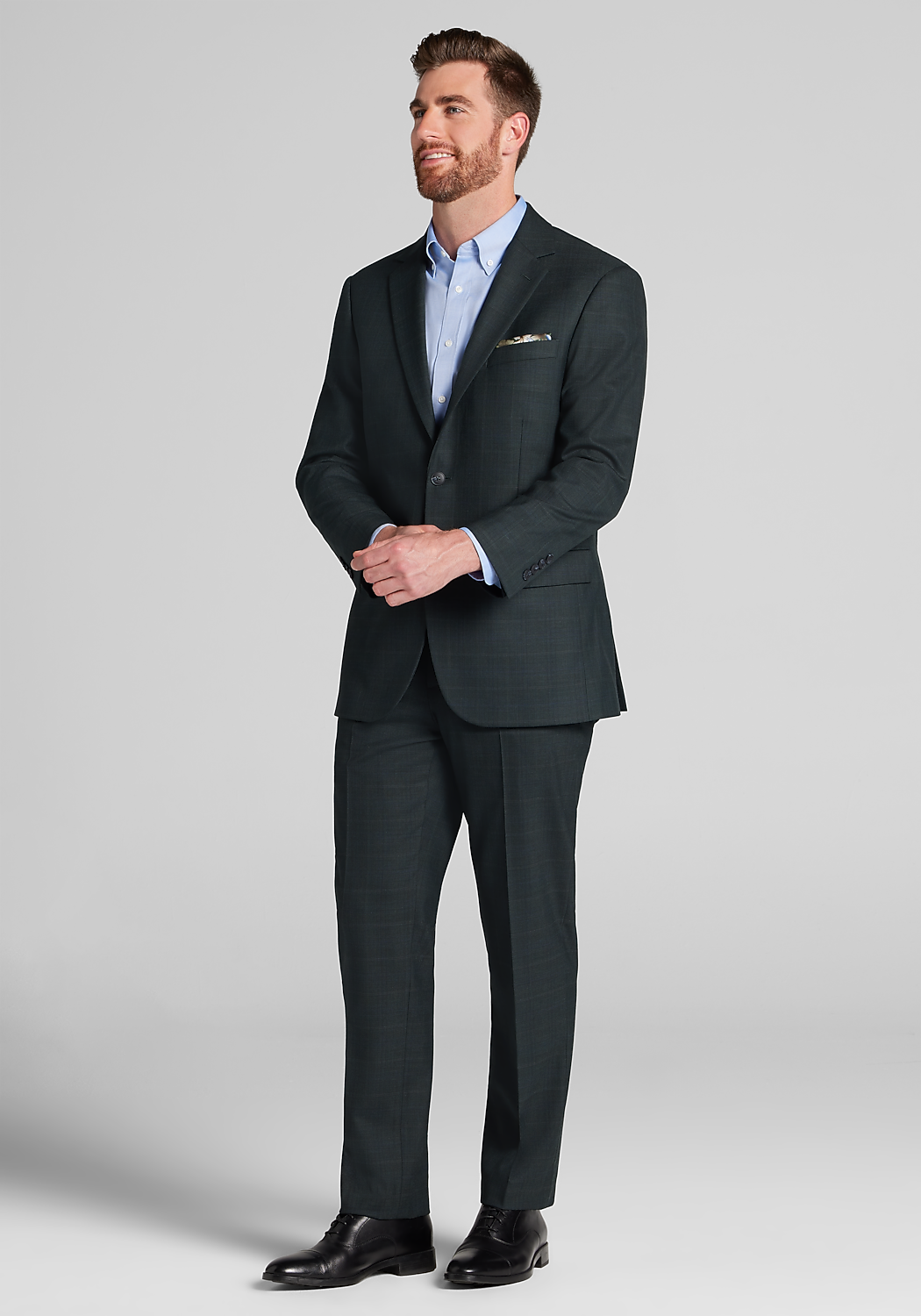 Traveler&reg; COOL<i>MOTION</i> Tailored Fit Tonal Windowpane Suit Separates Jacket