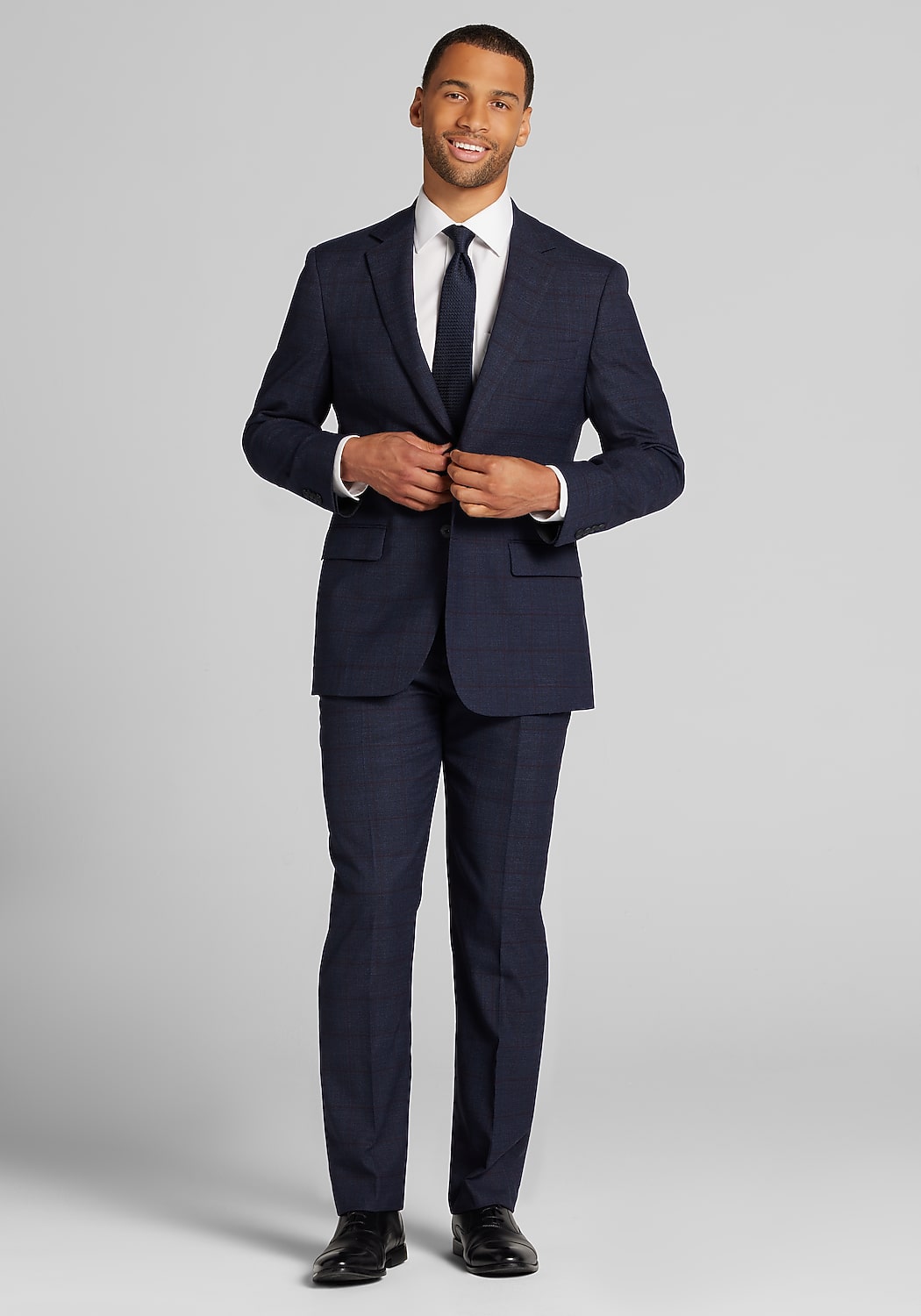 Traveler&reg; COOL<i>MOTION</i> Tailored Fit Plaid Suit Separates Jacket - Big & Tall