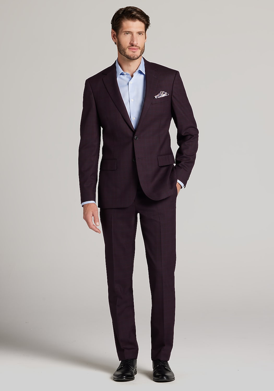 Traveler&reg; COOL<i>MOTION</i> Slim Fit Plaid Wool Blend Suit Separates Jacket