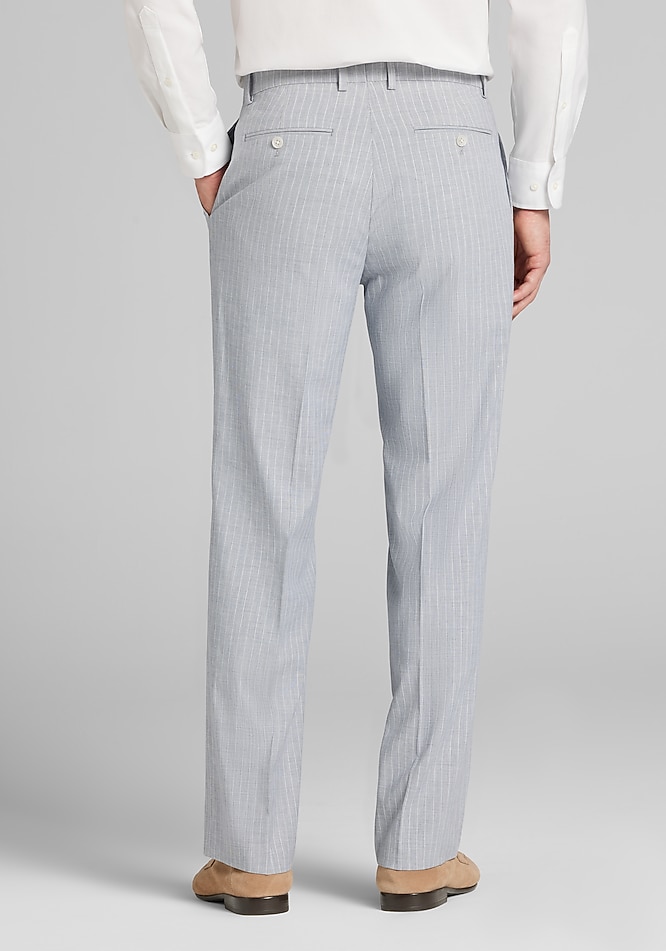 Jos. A. Bank Tailored Fit Comfort Stretch Linen Blend Stripe Suit