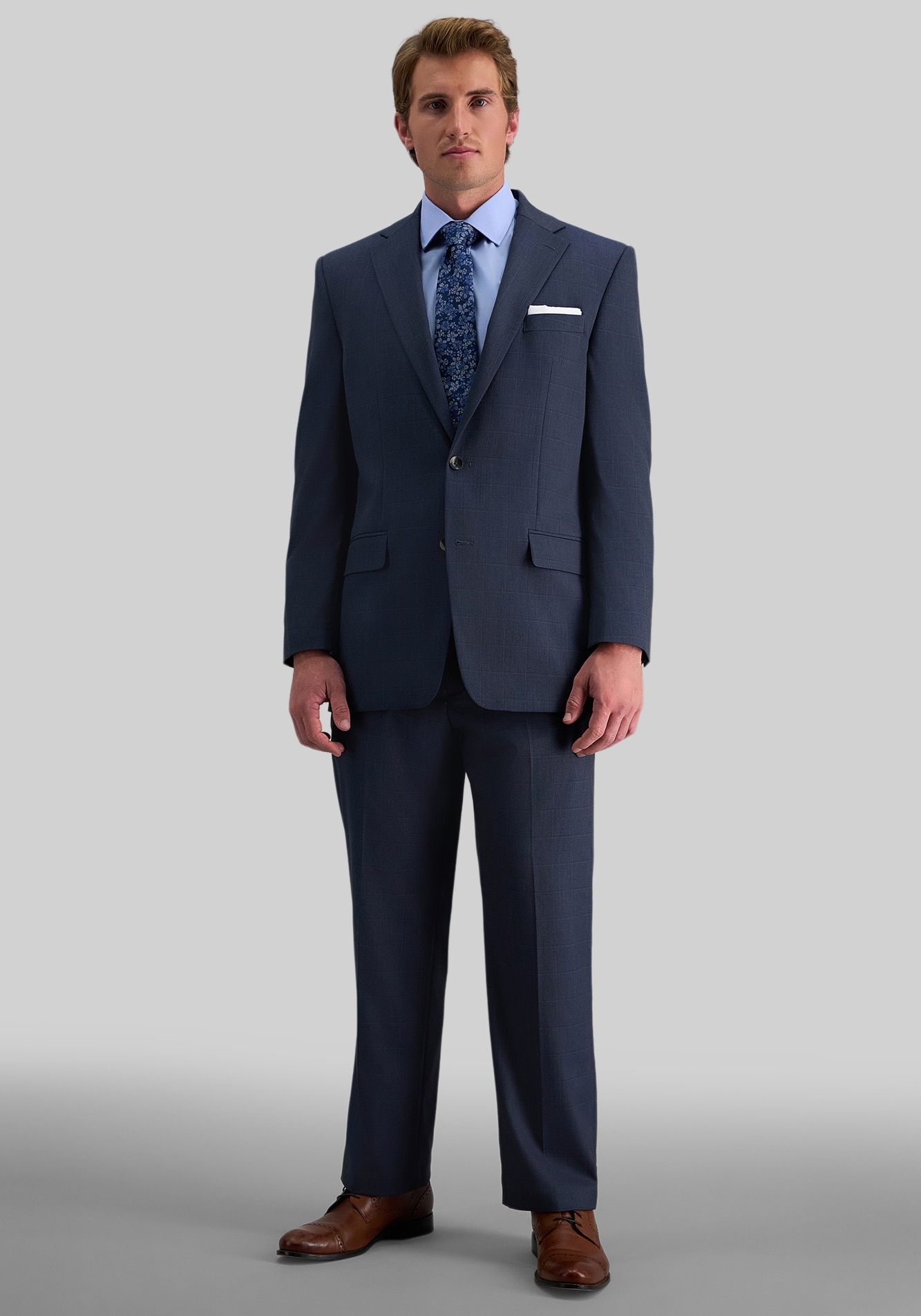 J.M. Haggar Premium Stretch Classic Fit Windowpane Suit Separates Jacket