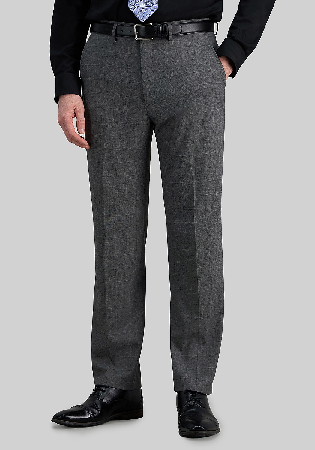J.M. Haggar Premium Stretch Classic Fit Windowpane Suit Separates Pants