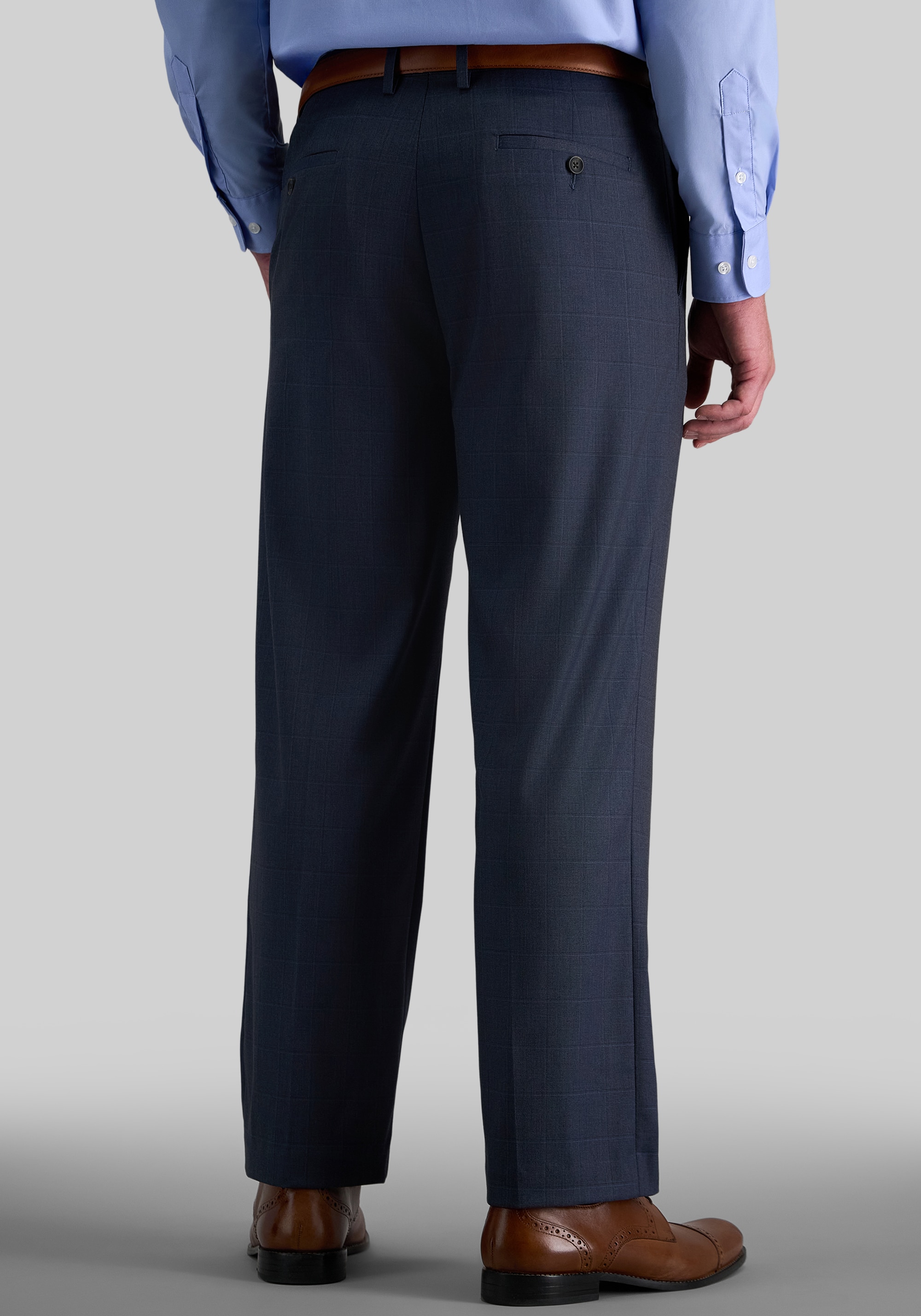 J.M. Haggar Premium Stretch Classic Fit Windowpane Suit Separates Pants