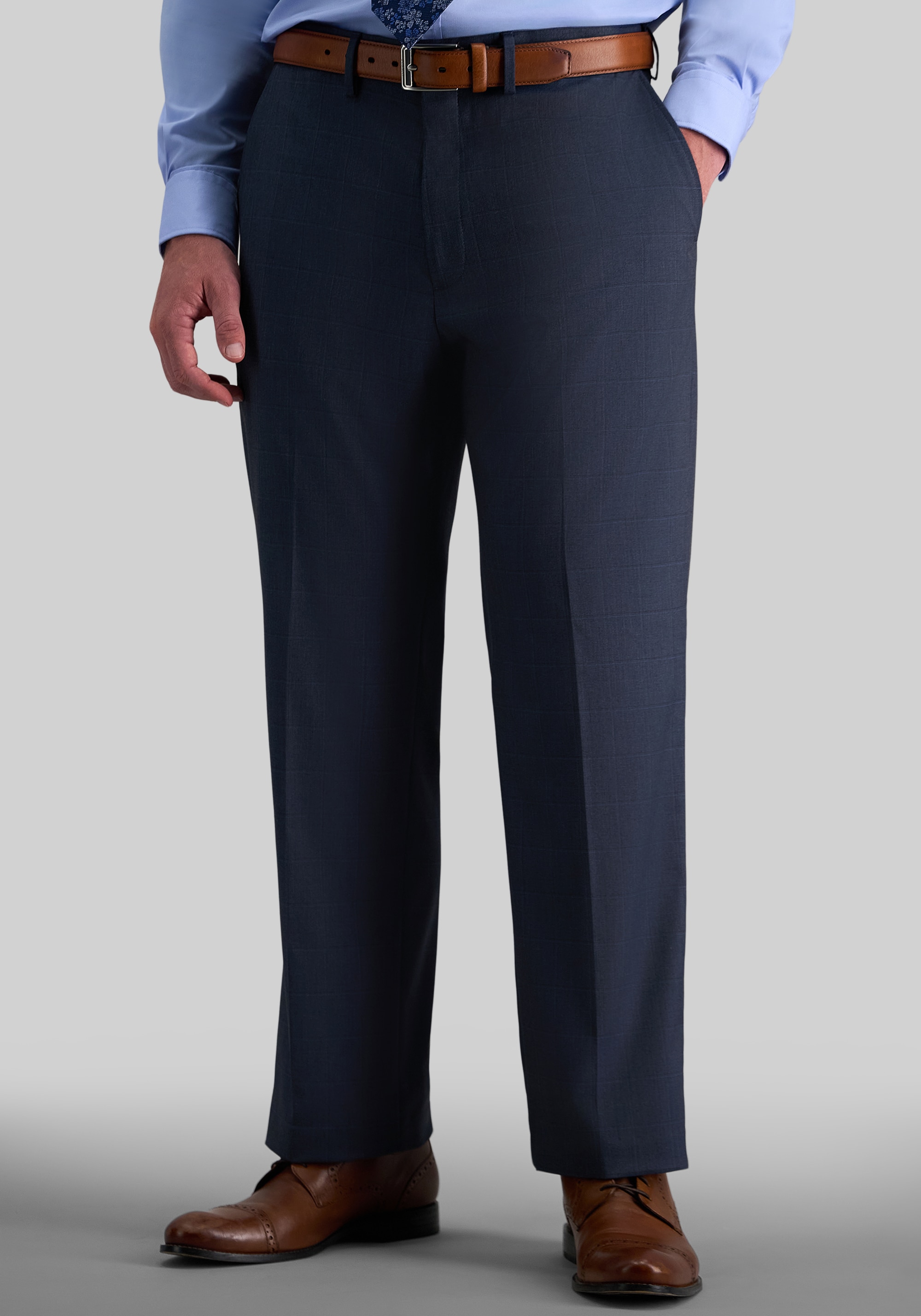 J.M. Haggar Premium Stretch Classic Fit Windowpane Suit Separates Pants