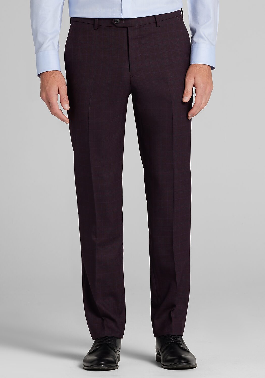 Traveler&reg; COOL<i>MOTION</i> Slim Fit Plaid Wool Blend Suit Separates Dress Pants