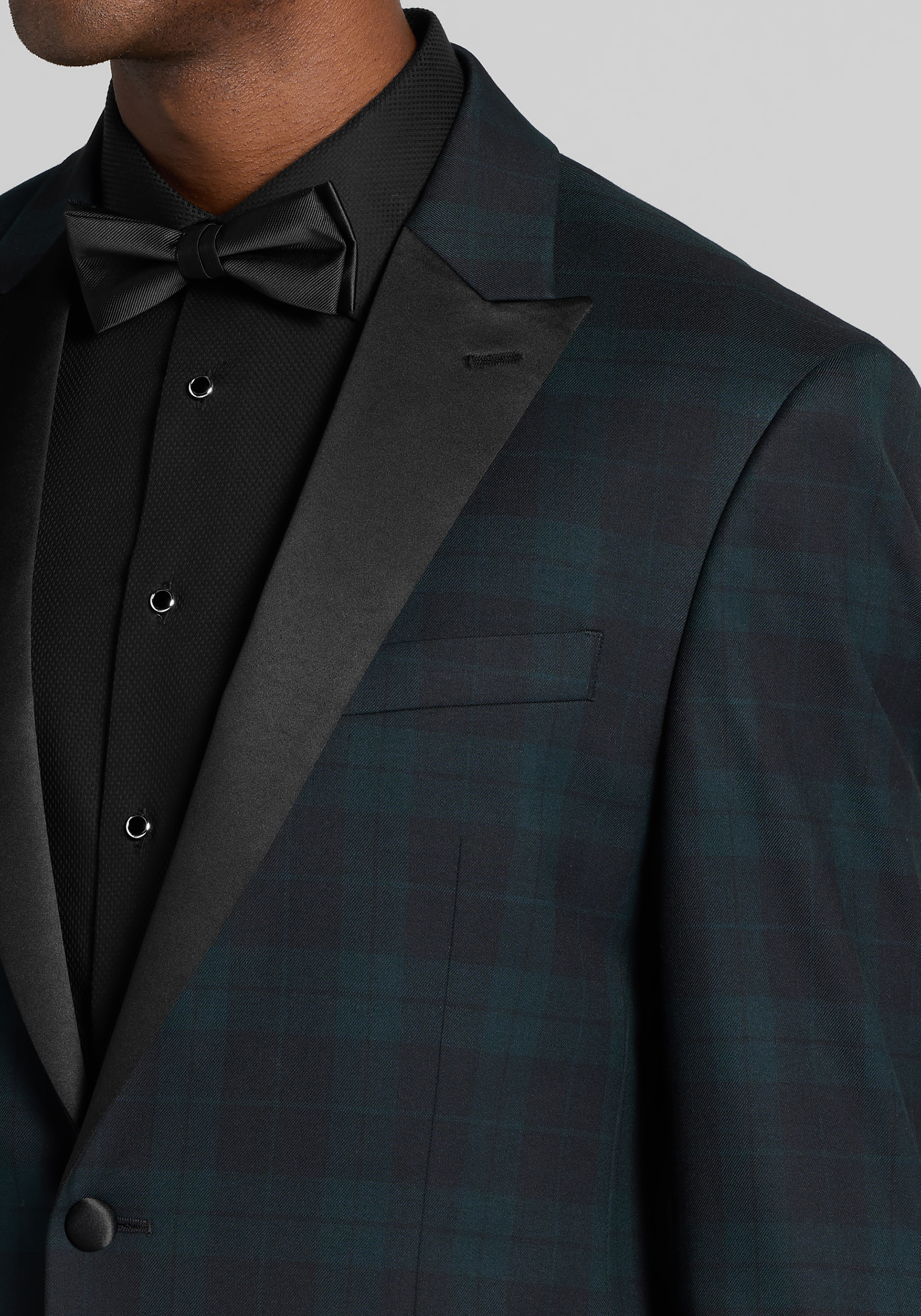 Joseph A. Bank Tailored Fit Plaid Suit Separates Jacket