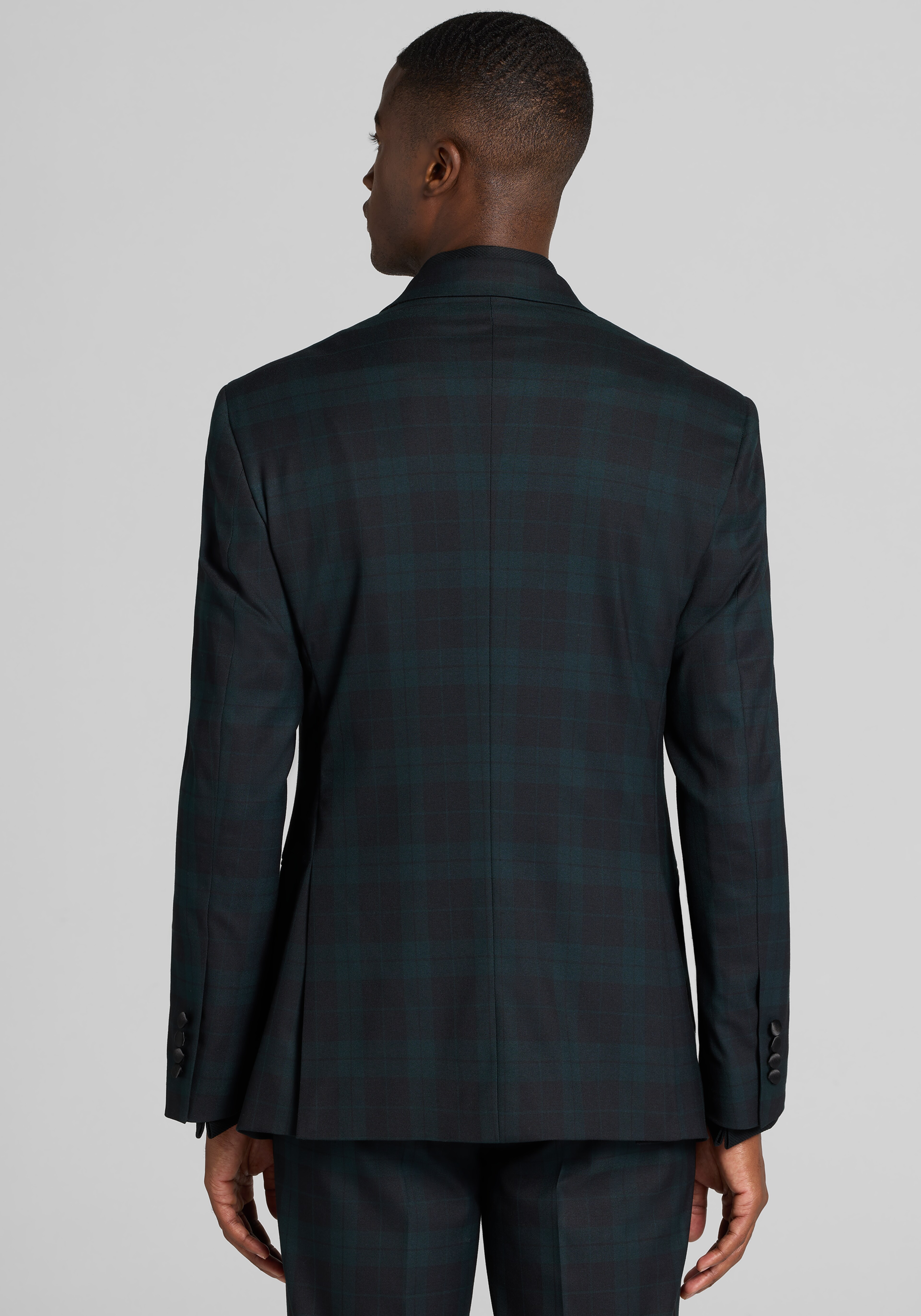 Joseph A. Bank Tailored Fit Plaid Suit Separates Jacket