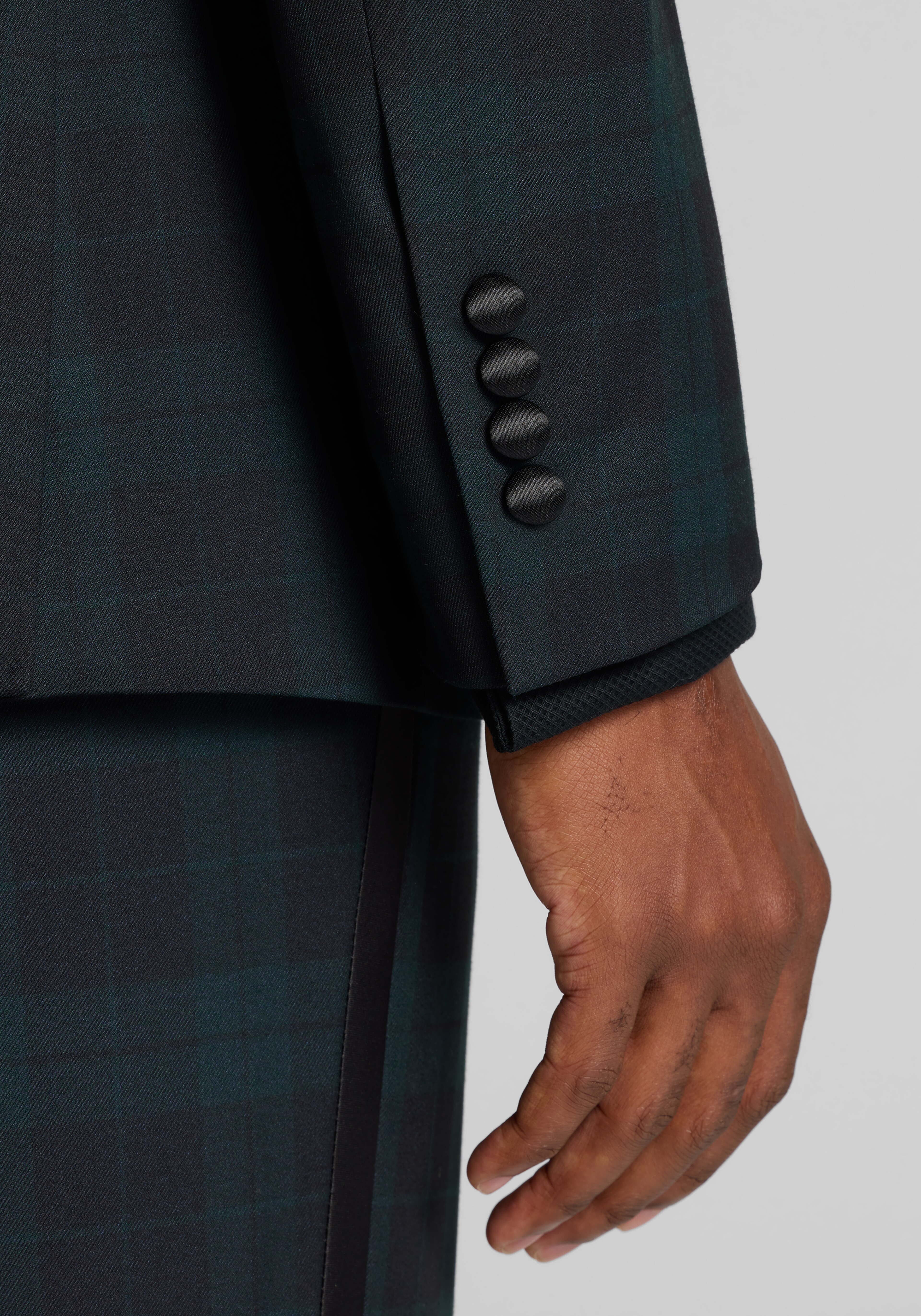 Joseph A. Bank Tailored Fit Plaid Suit Separates Jacket