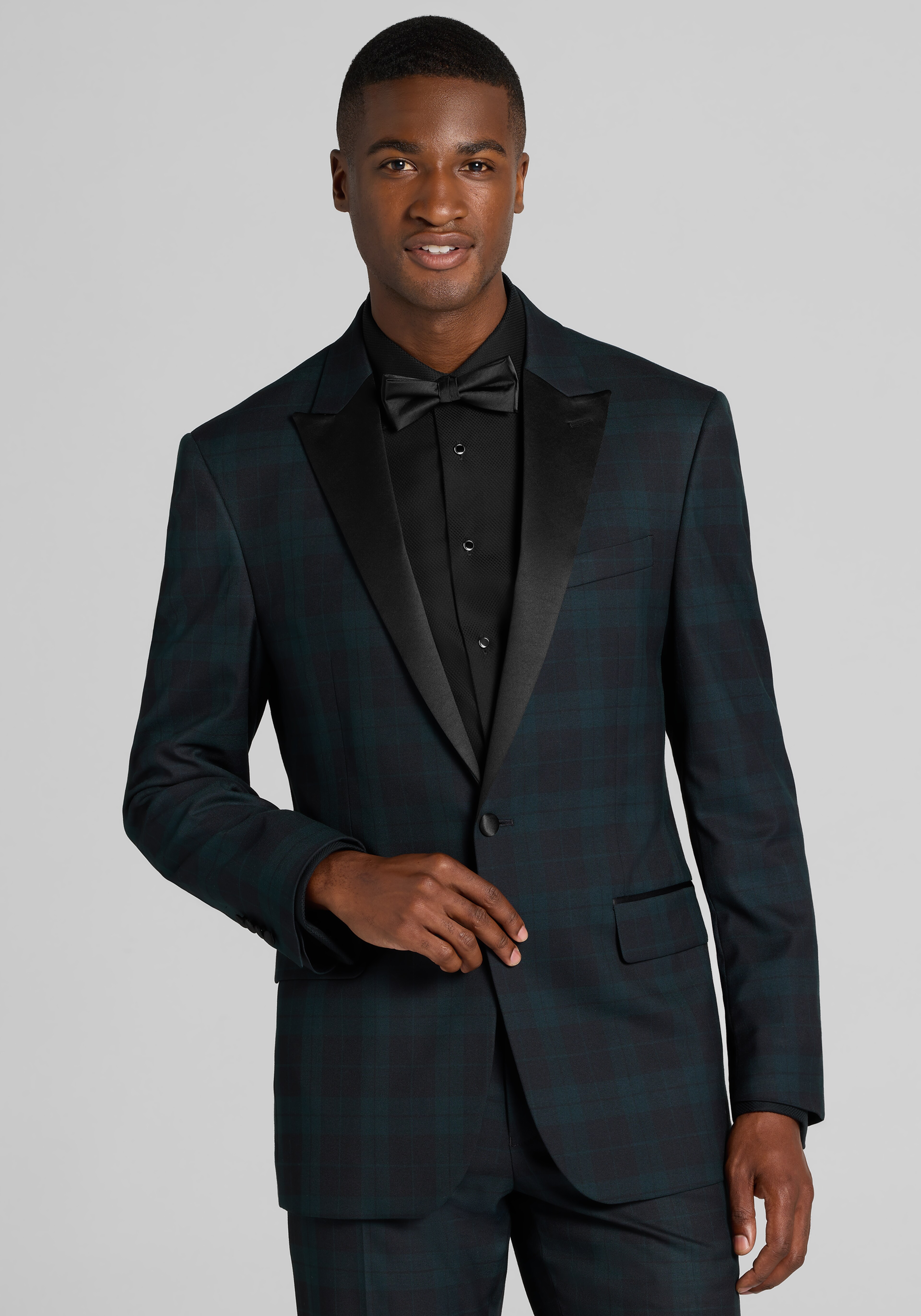 Joseph A. Bank Tailored Fit Plaid Suit Separates Jacket