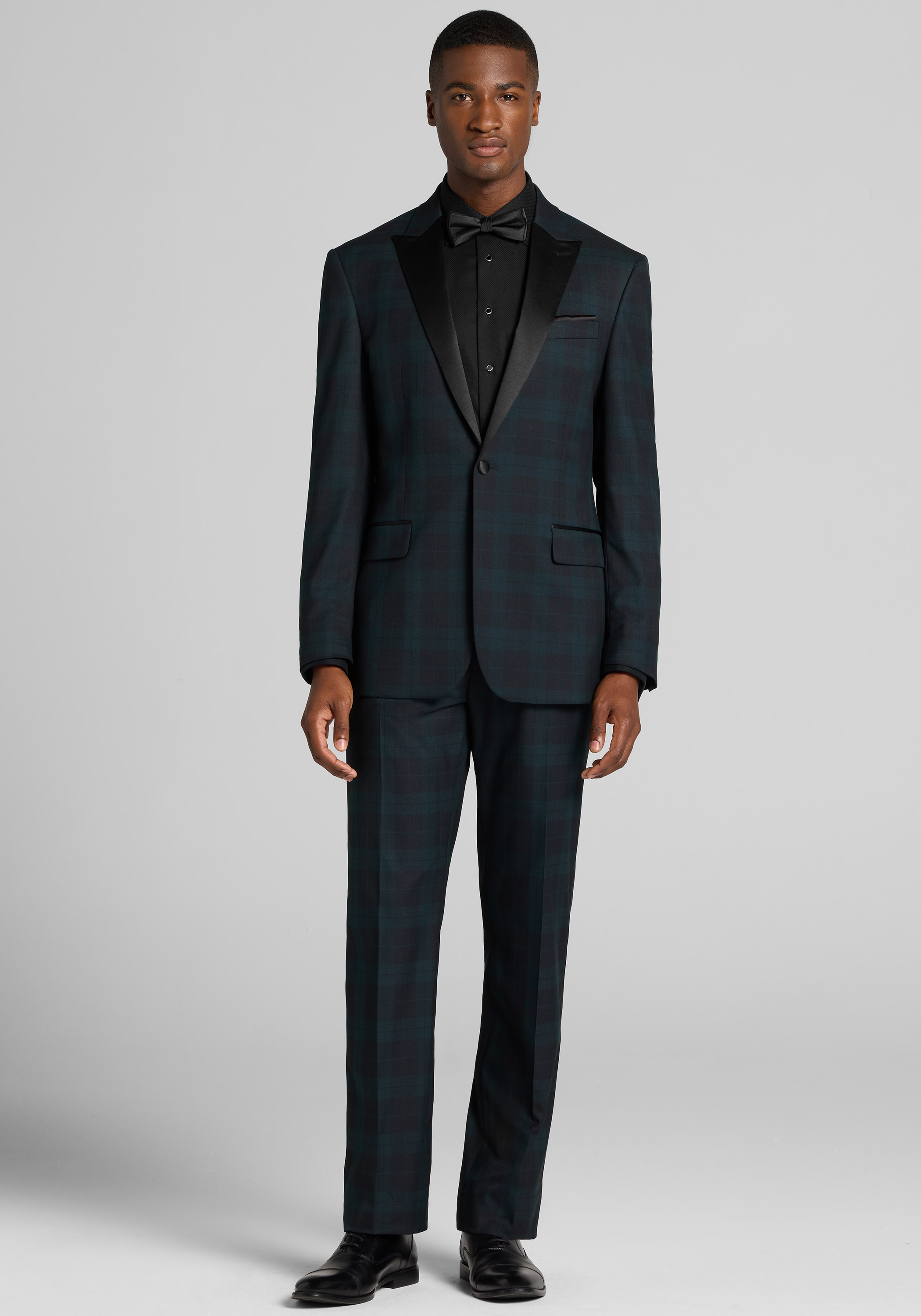 Joseph A. Bank Tailored Fit Plaid Suit Separates Jacket