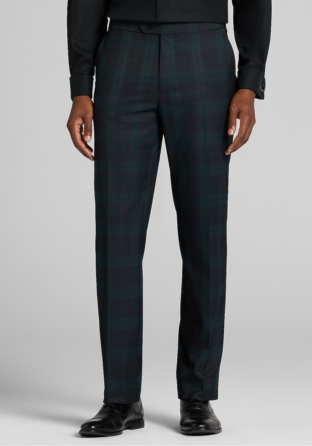 Jos. A. Bank Comfort Stretch Tailored Fit Plaid Tuxedo Separates Pants - Big & Tall