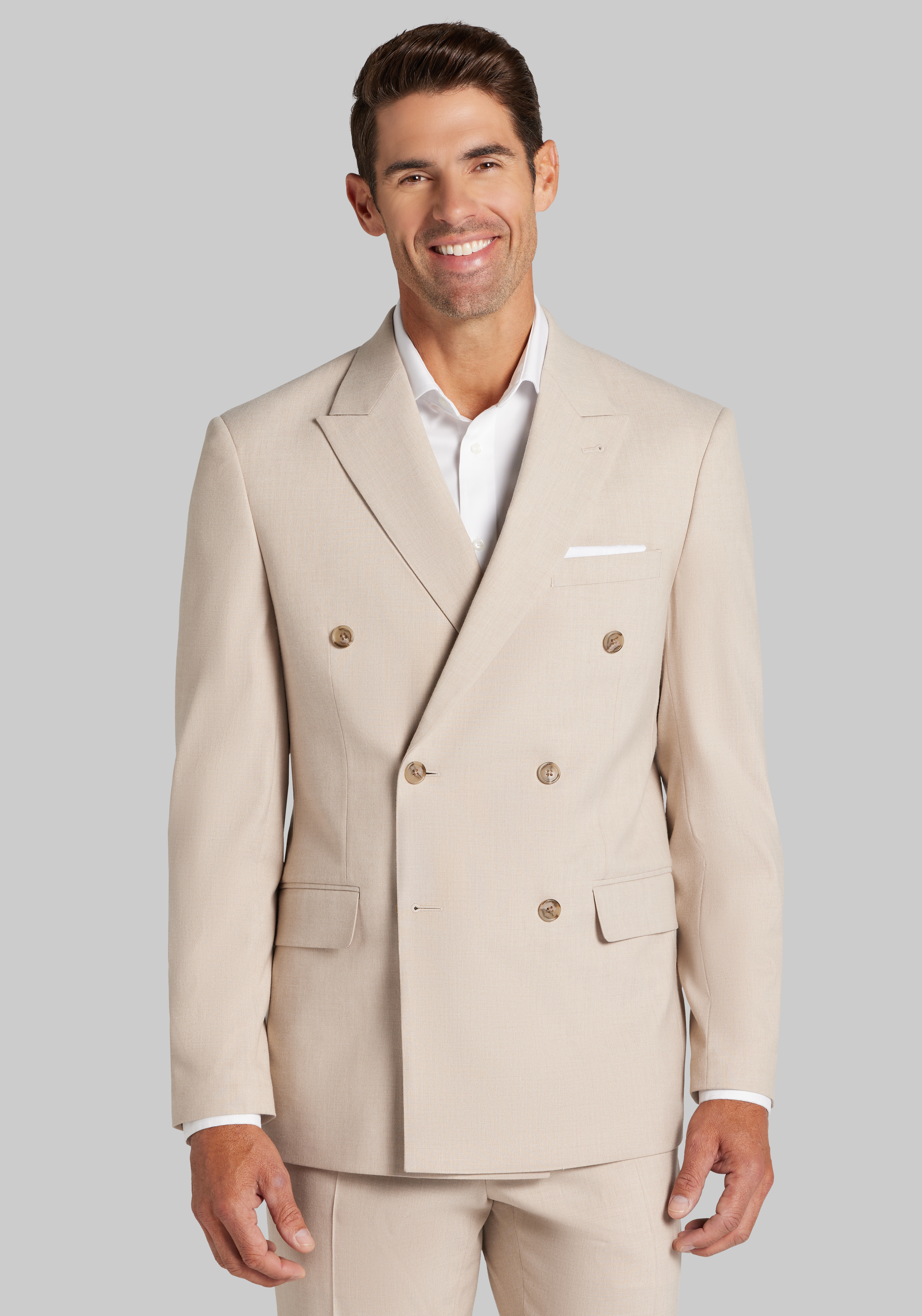 Men's Suits, Jos. A. Bank Comfort Stretch Tailored Fit Double Breasted Suit - Jos A Bank
