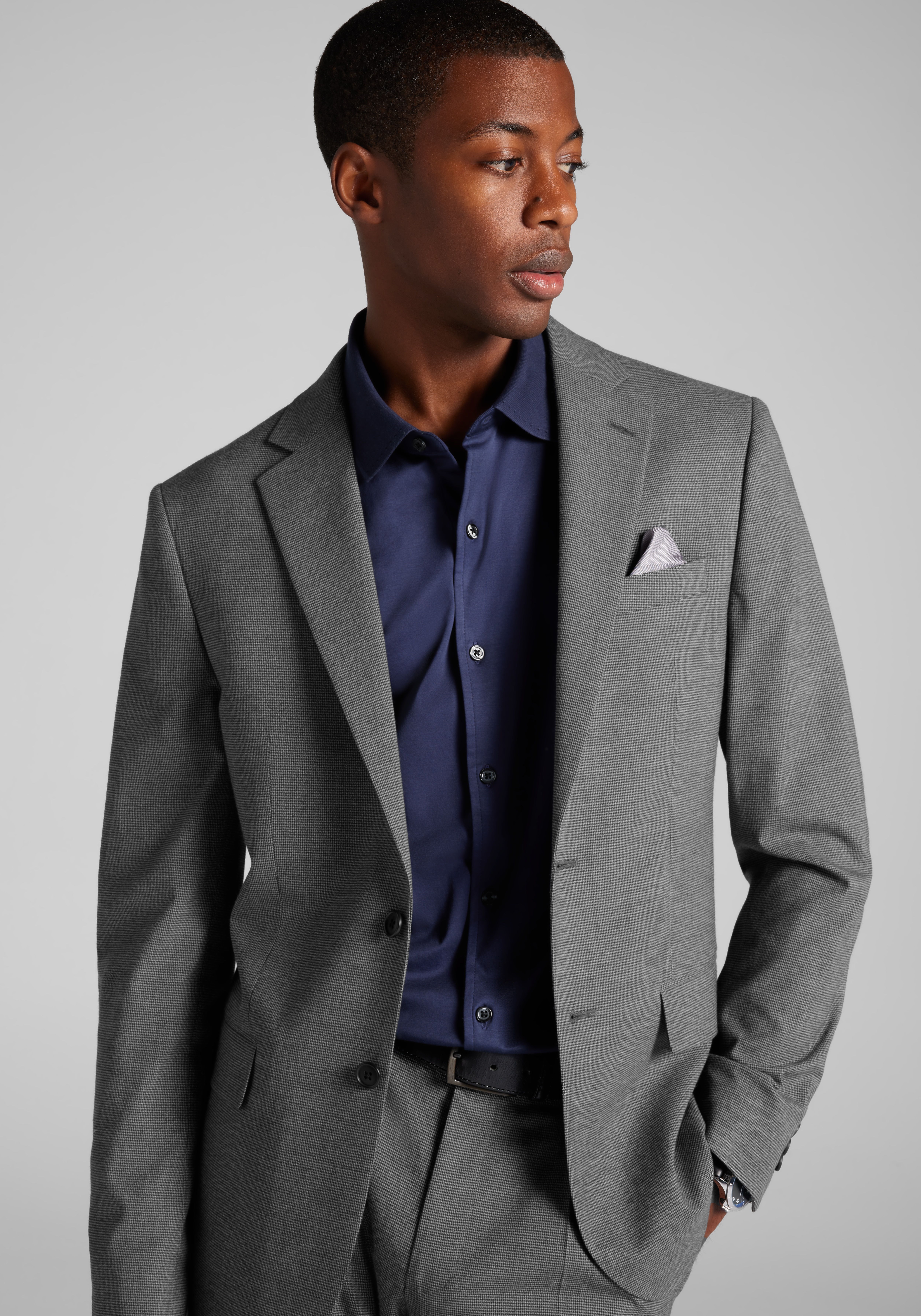 Jos. A. Bank Comfort Stretch Slim Fit Micro Houndstooth Suit Separates Jacket