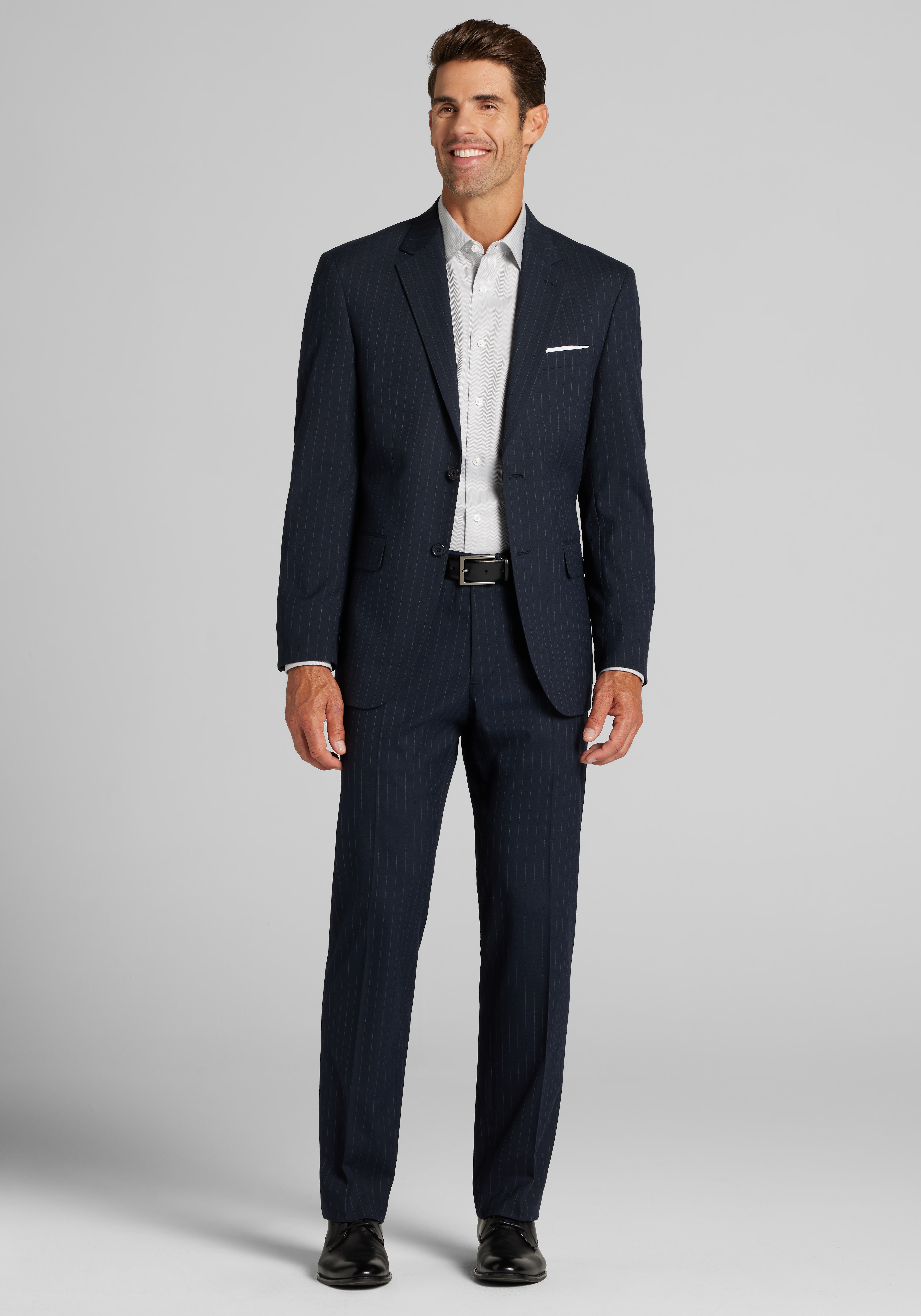 Jos. A. Bank Comfort Stretch Tailored Fit Chalk Stripe Suit Separates Jacket