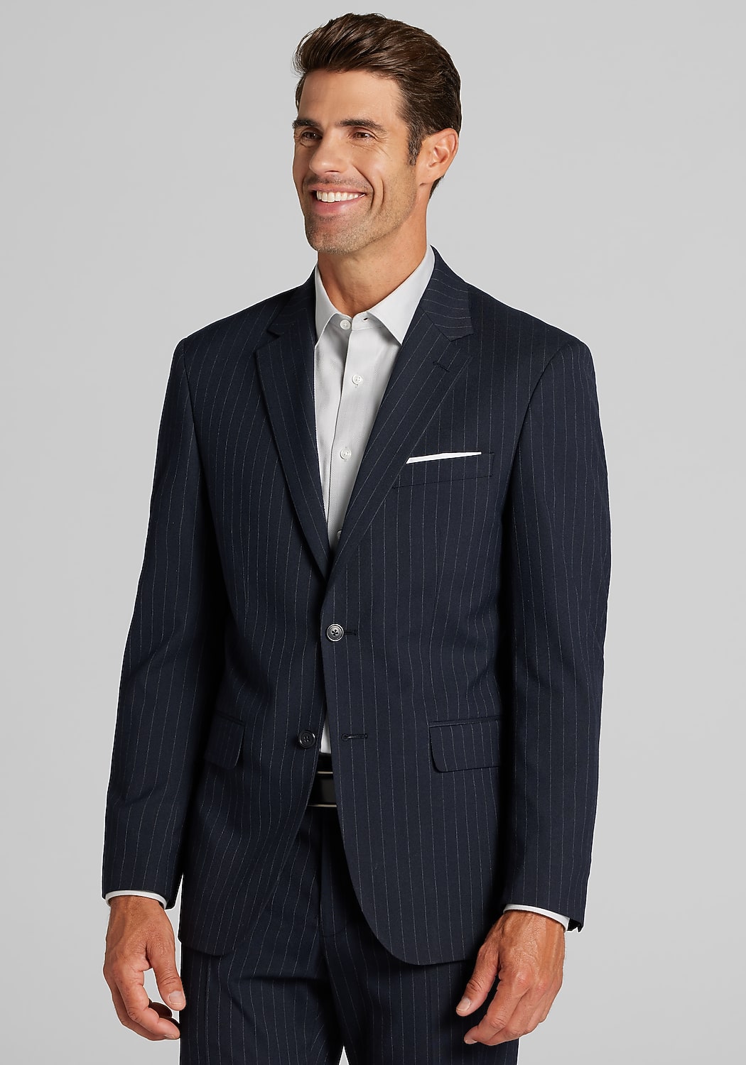 Jos. A. Bank Comfort Stretch Tailored Fit Chalk Stripe Suit Separates Jacket