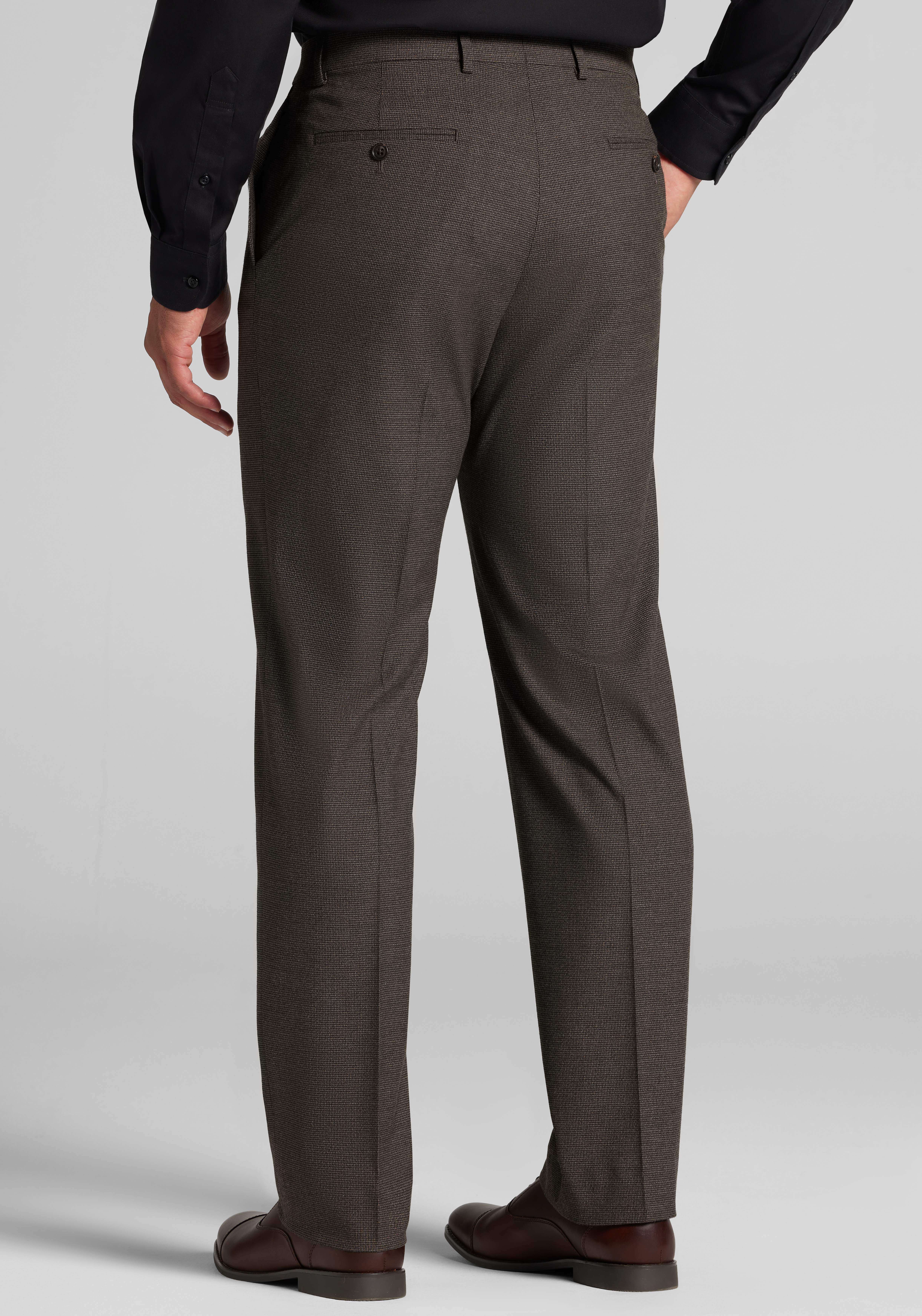 Jos. A. Bank Comfort Stretch Flannel Tailored Fit Check Suit Separates Pants