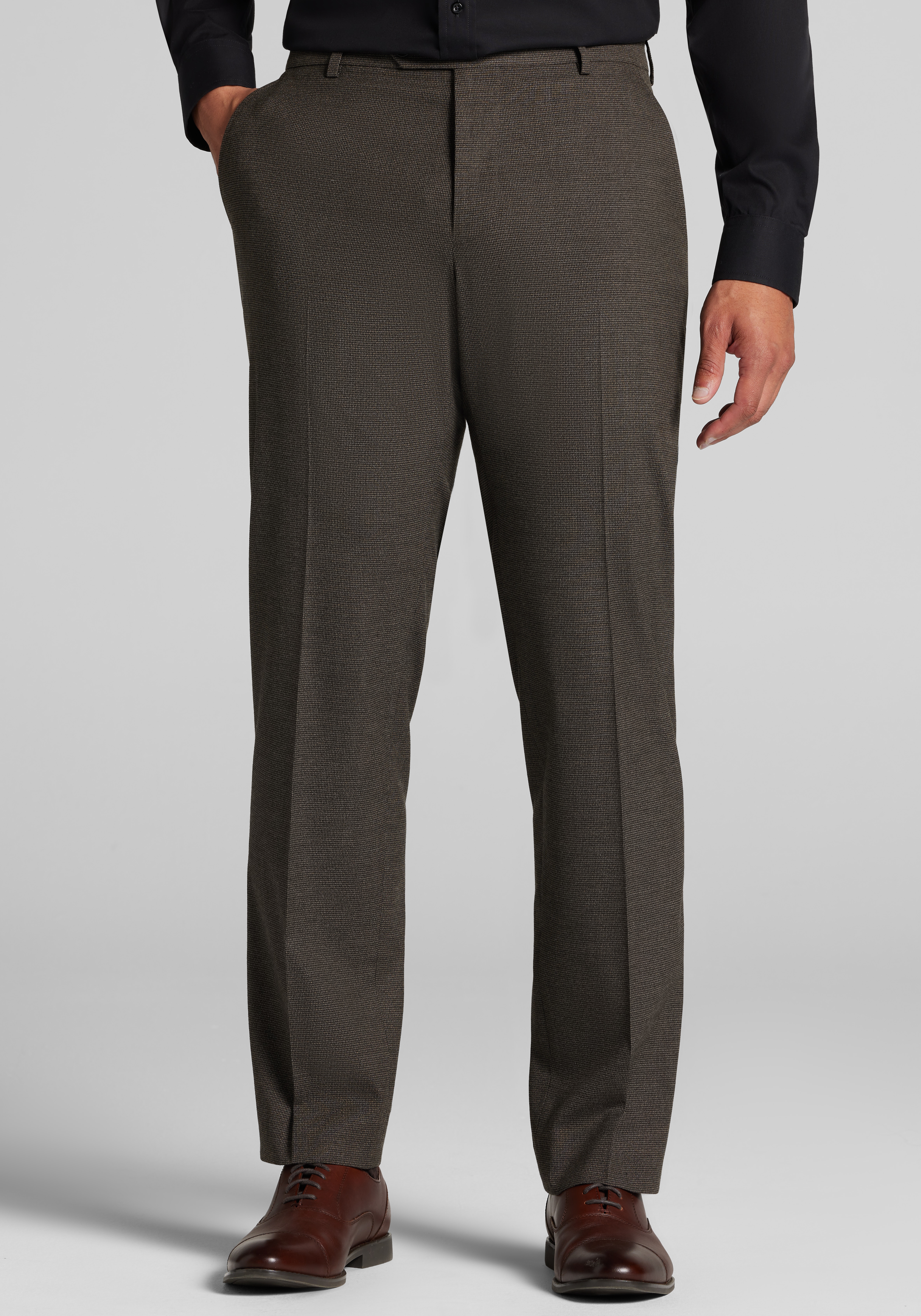 Men's Suits, Jos. A. Bank Comfort Stretch Flannel Tailored Fit Check Suit Separates Pants - Jos A Bank