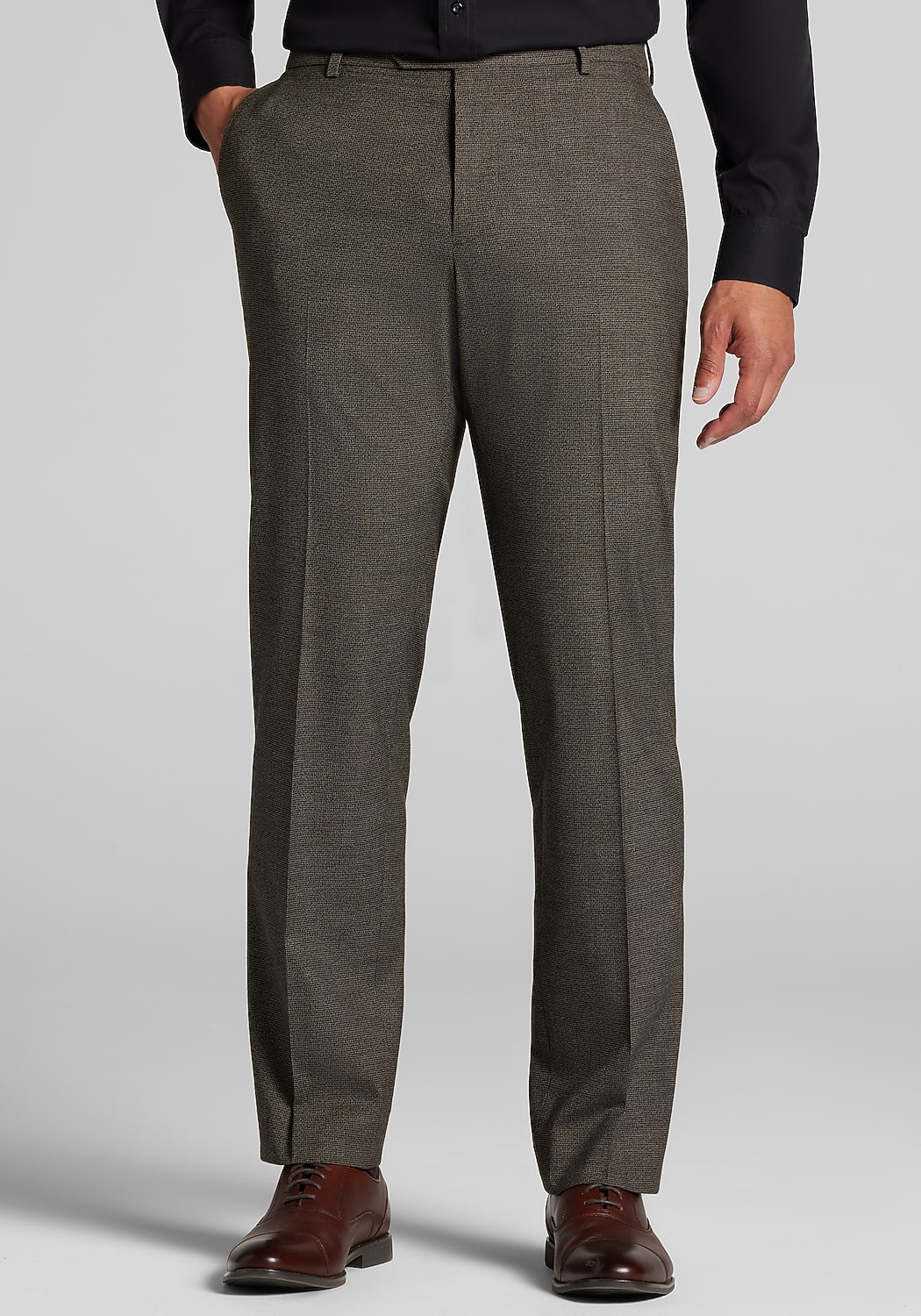 Jos. A. Bank Comfort Stretch Flannel Tailored Fit Check Suit Separates Pants