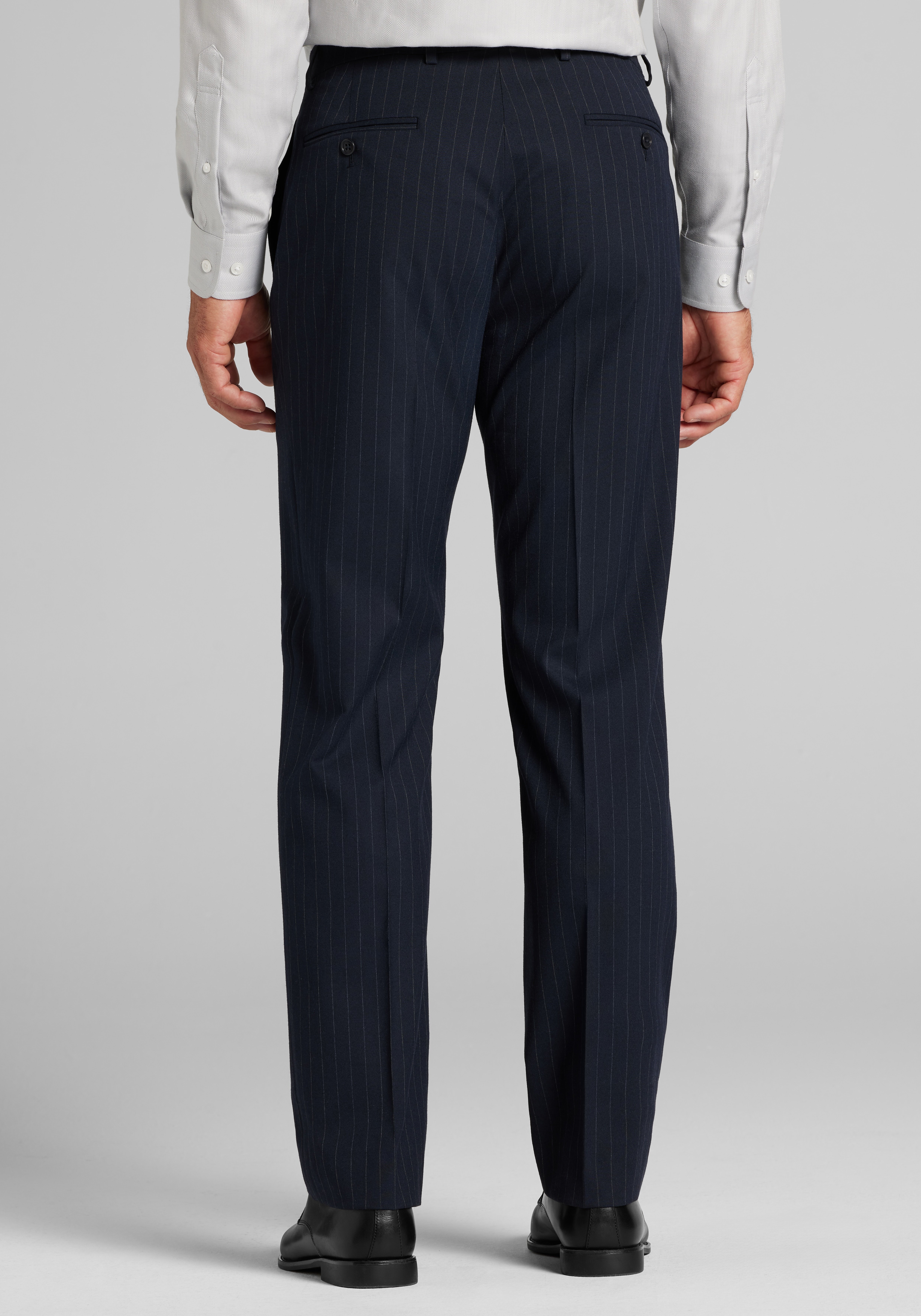 Jos. A. Bank Tailored Fit Chalk Stripe Comfort Stretch Suit Pants - Big & Tall