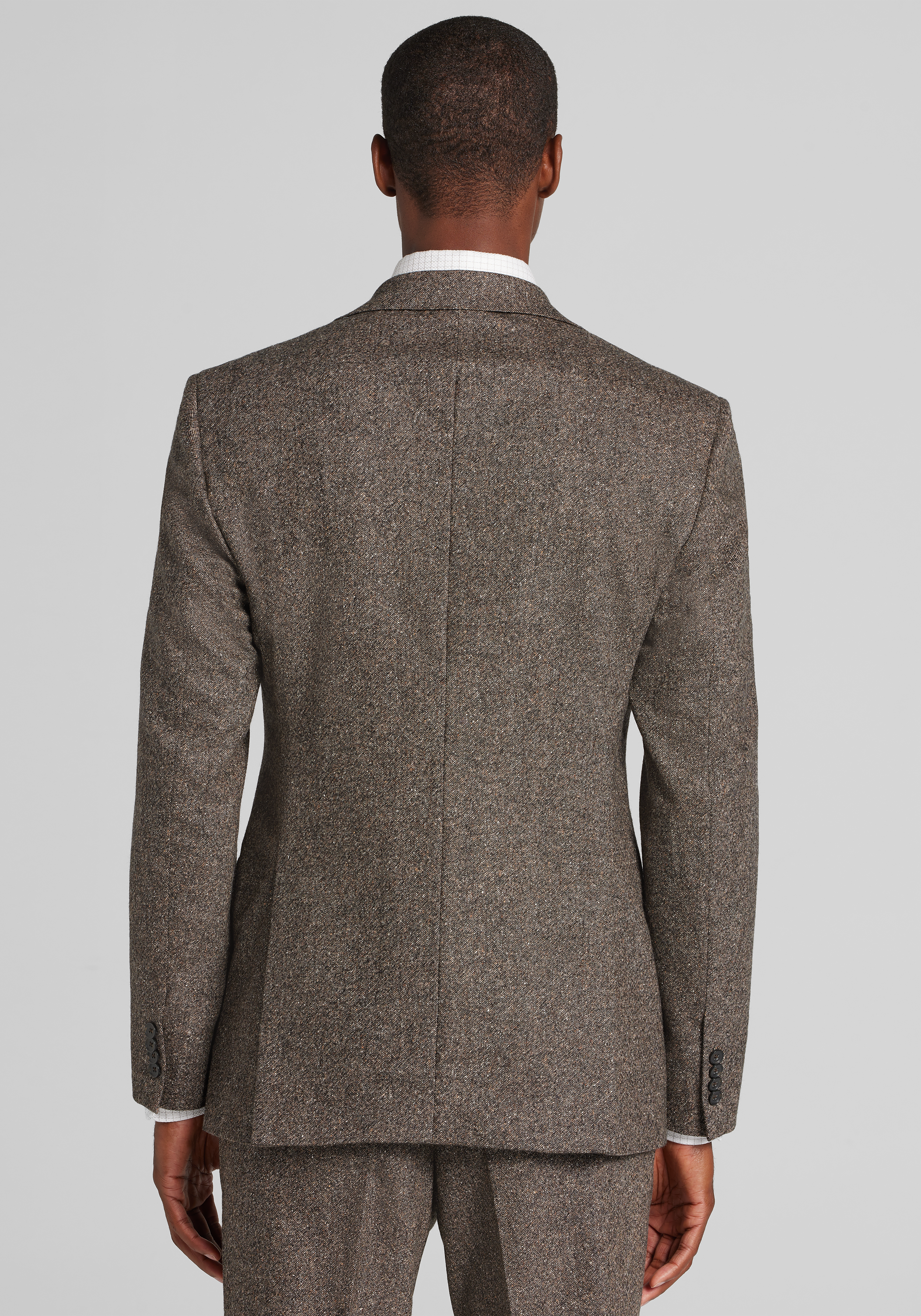 Reserve Collection Tailored Fit Tweed Made USA Suit Separates Jacket