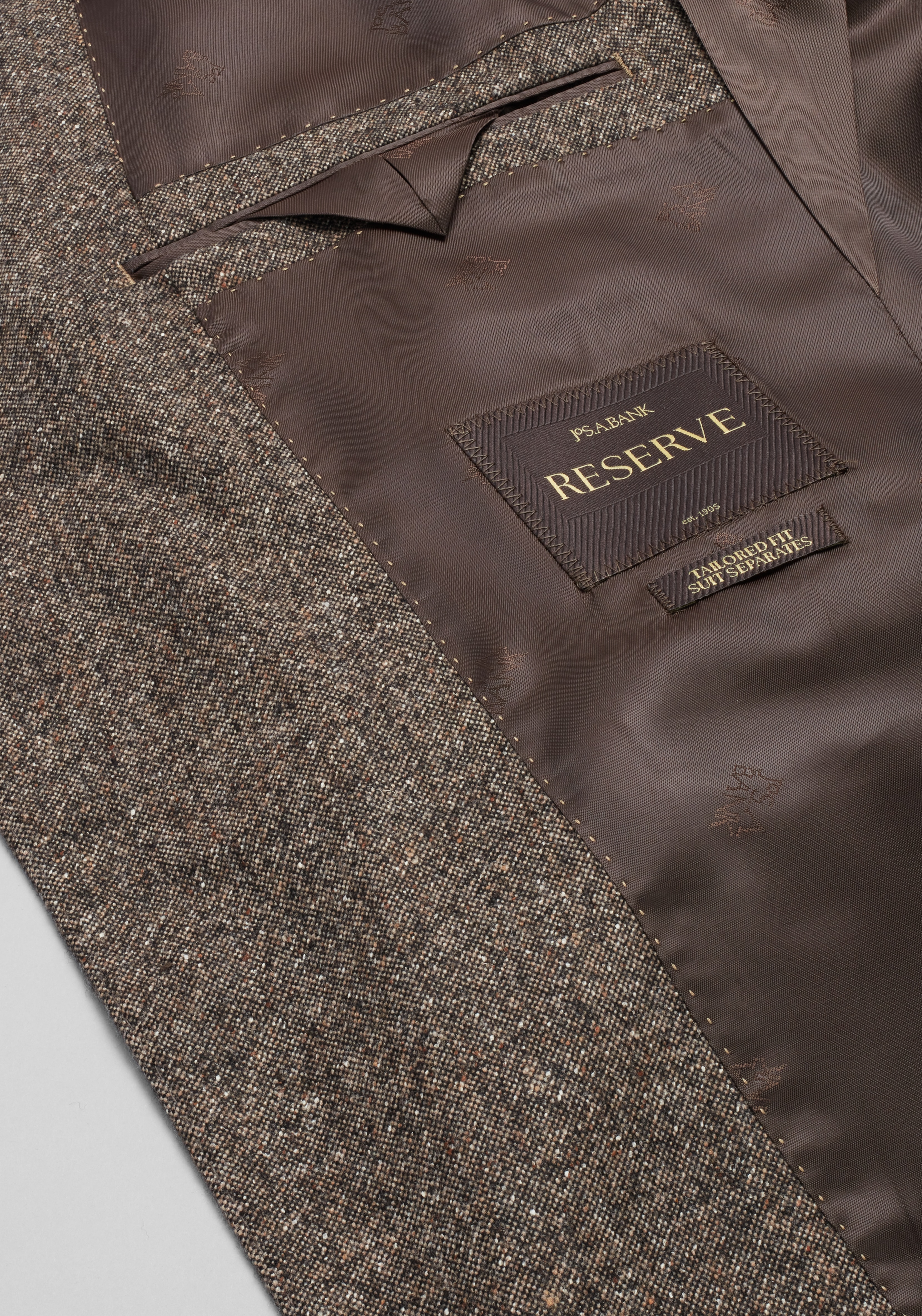 Reserve Collection Tailored Fit Tweed Made USA Suit Separates Jacket